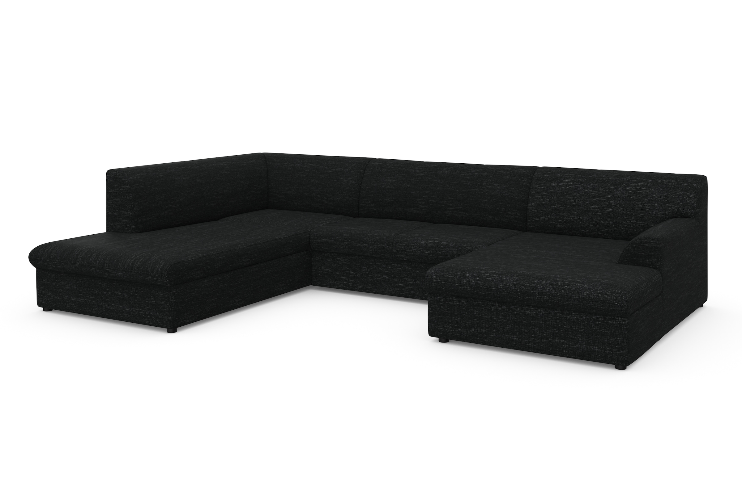 DOMO collection Wohnlandschaft »Topper, elegant und zeitlos, komfortabel, U-Form«, wahlweise mit Bettfunktion