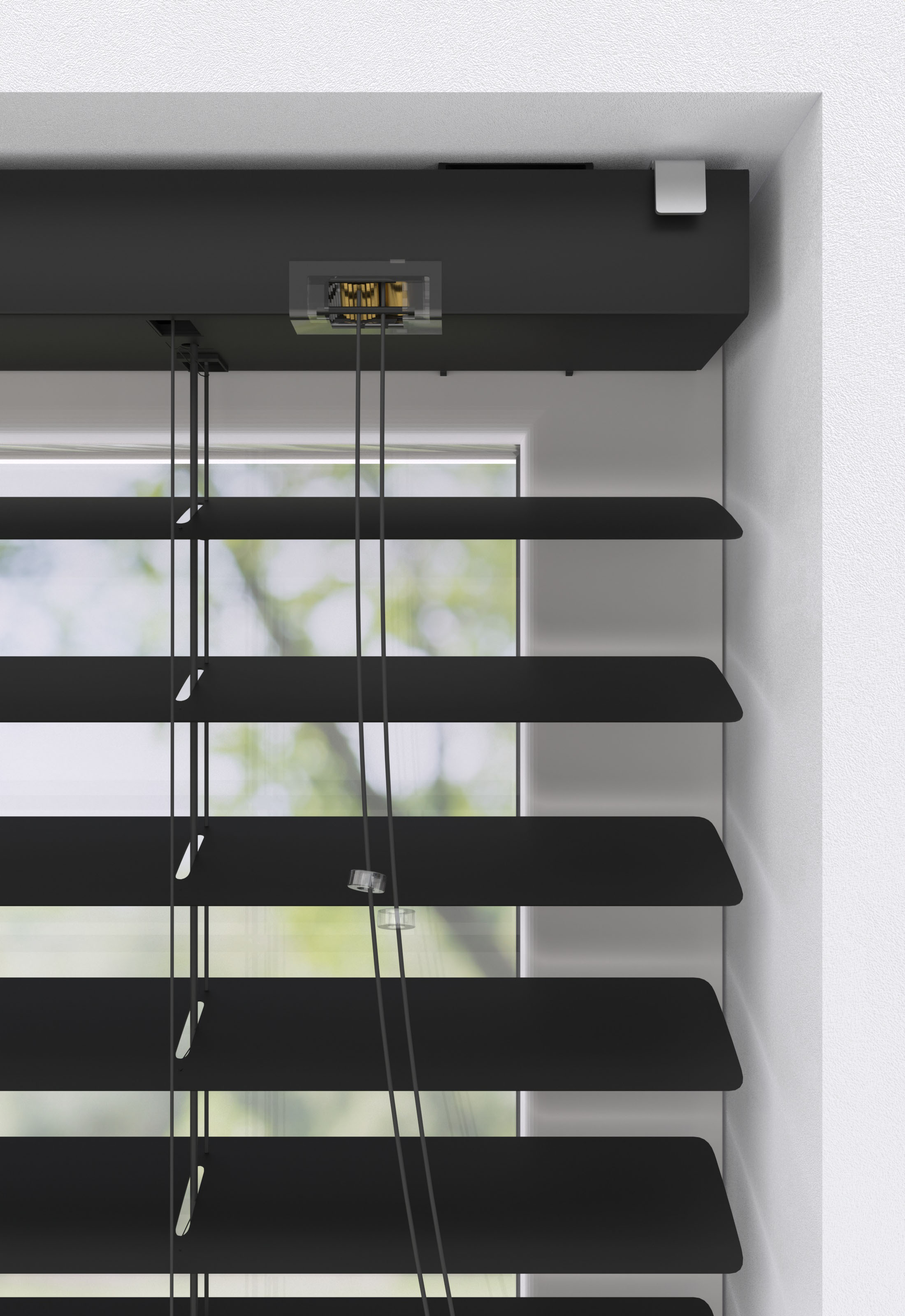 Thumbnail - my home Jalousie "Amalia" mit Bohren freihängend 50mm Lamellen aus Aluminium-Matt, Bedienung durch Schnurzug