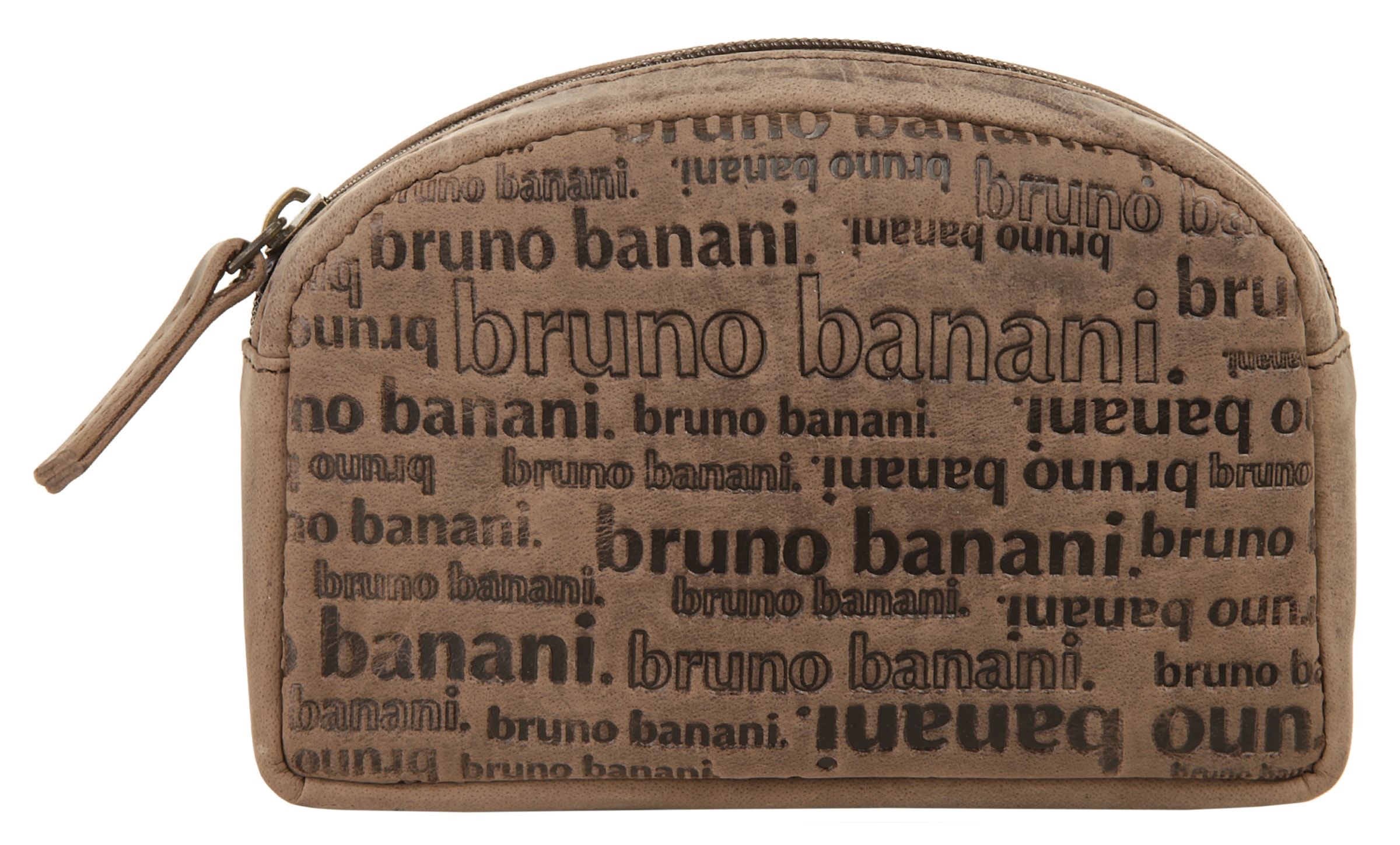 Bruno Banani Kosmetiktasche »ALL OVER«, echt Leder, Made in Italy