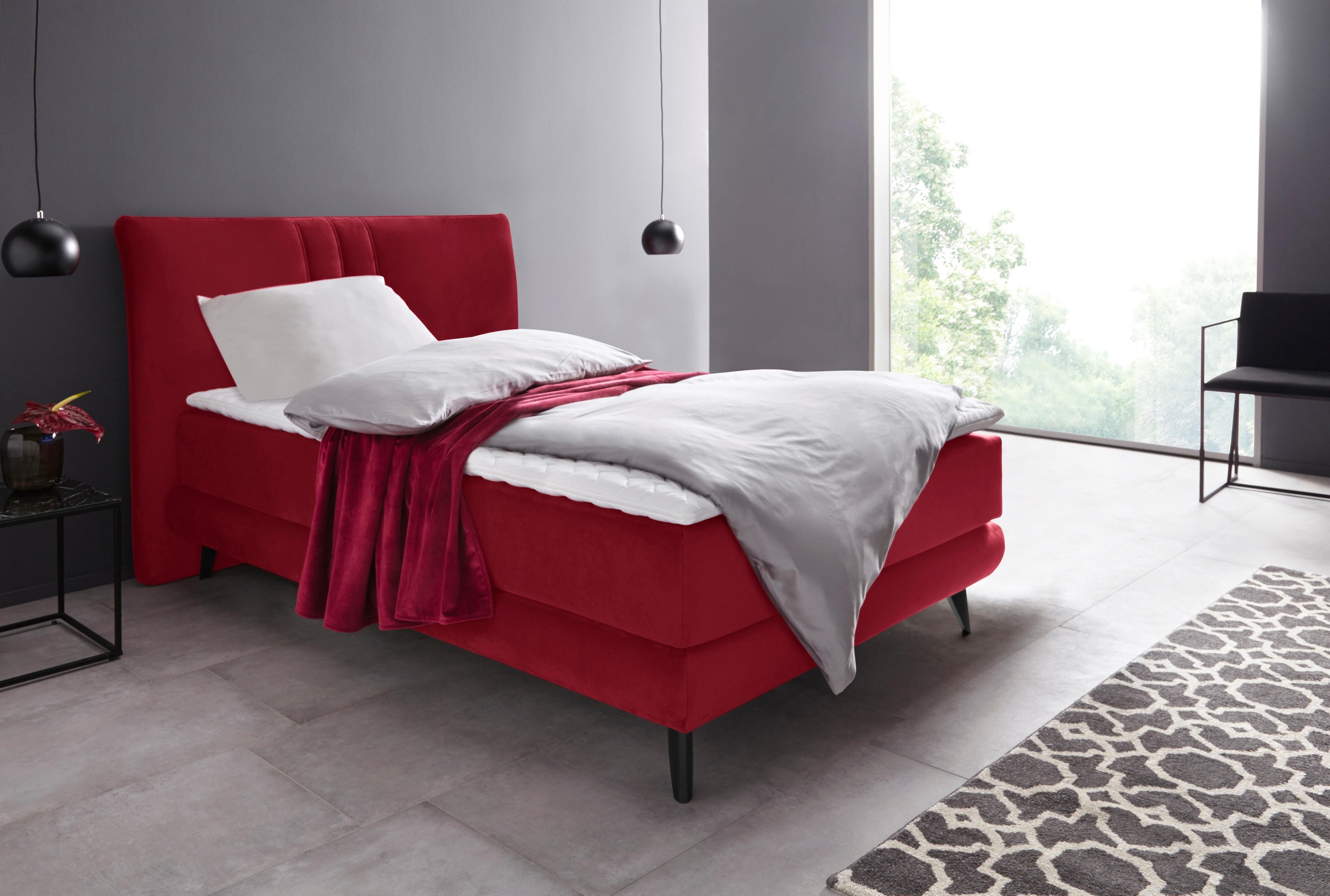 Places of Style Boxspringbett »Skien«, incl. Kaltschaumtopper, 2 Härtegrade, 3 Ausführungen