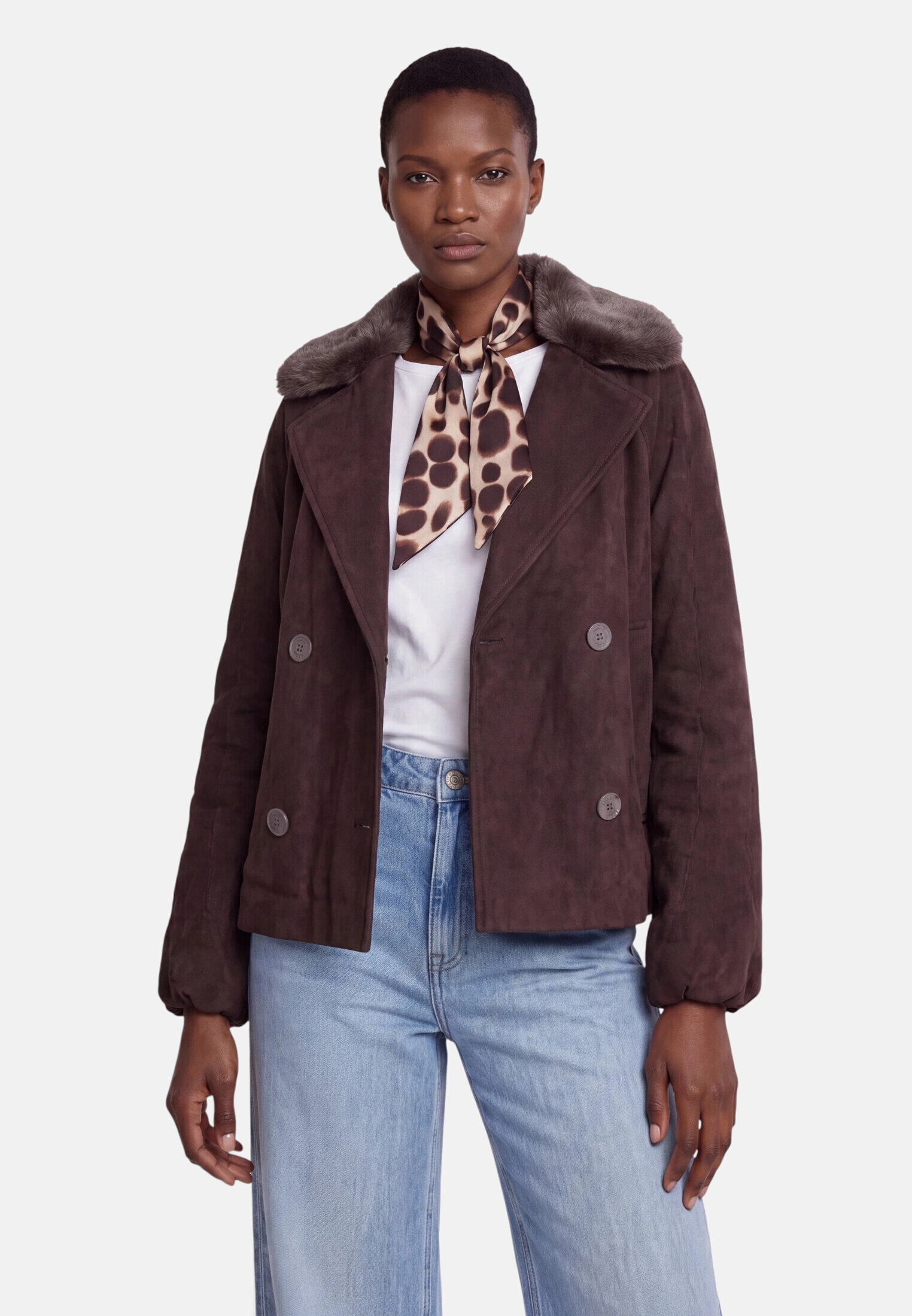 Zero Outdoorjacke »Damen mit Kunstfellkragen«