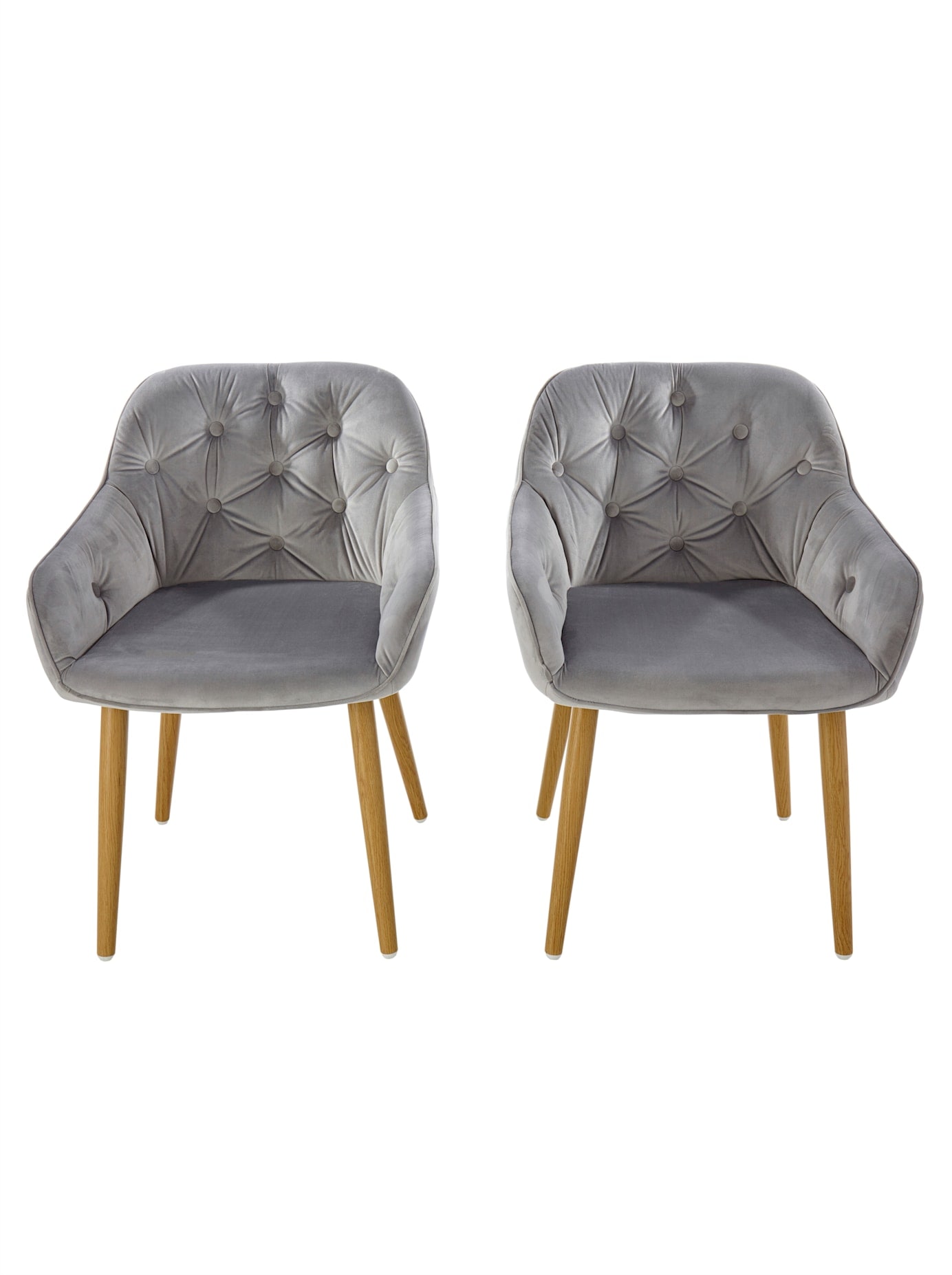 heine home Stuhl, 2er-Set in Samtoptik