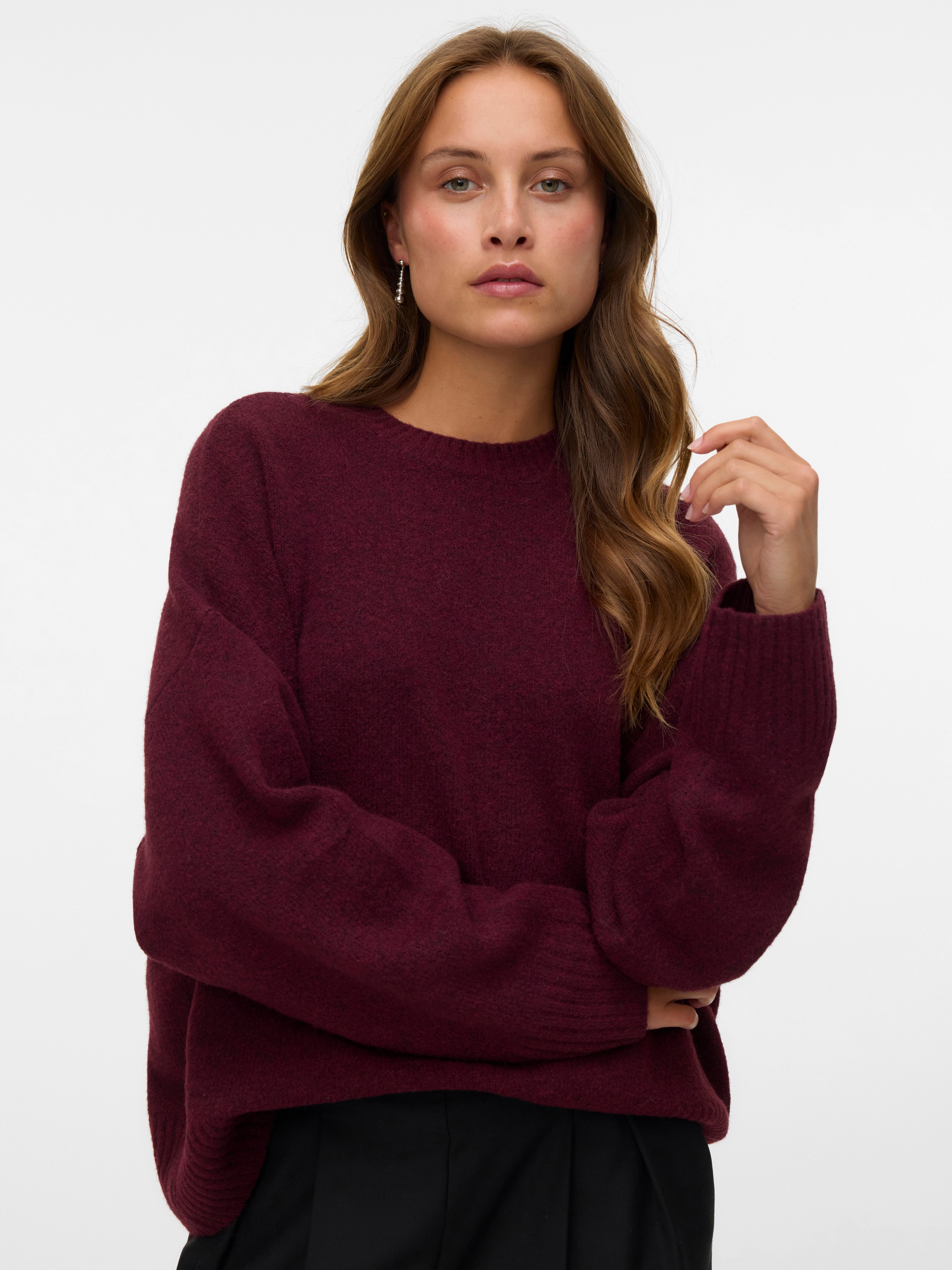 Vero Moda Strickpullover "VMBOOM LS O-NECK PULLOVER GA NOOS" günstig online kaufen