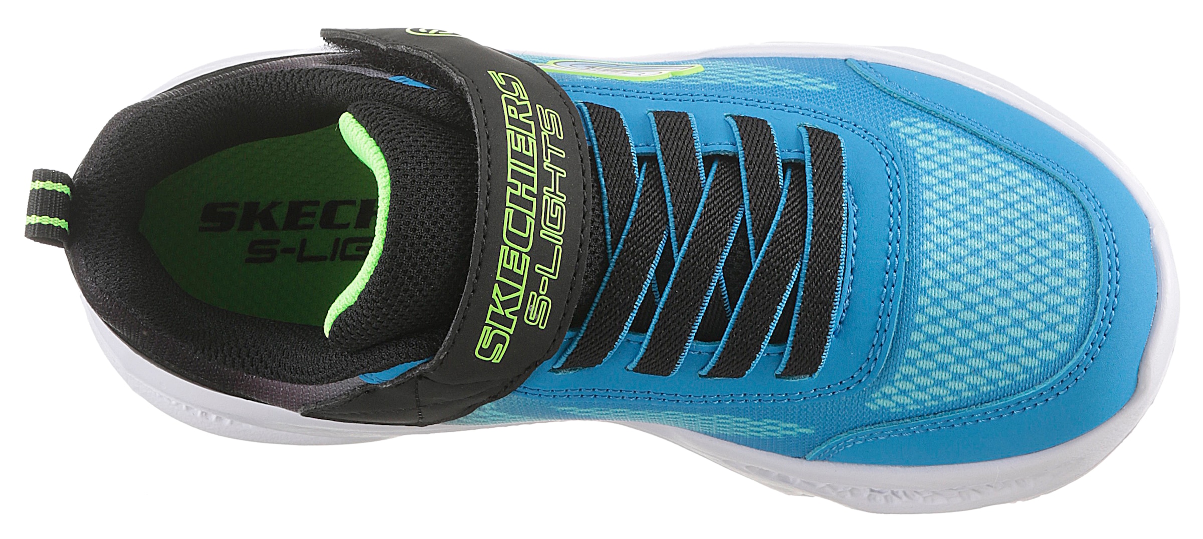 Skechers Sneaker »SKECHERS METEOR-LIGHTS«, Klettschuh mit Blinkfunktion, Größenschablone zum Download