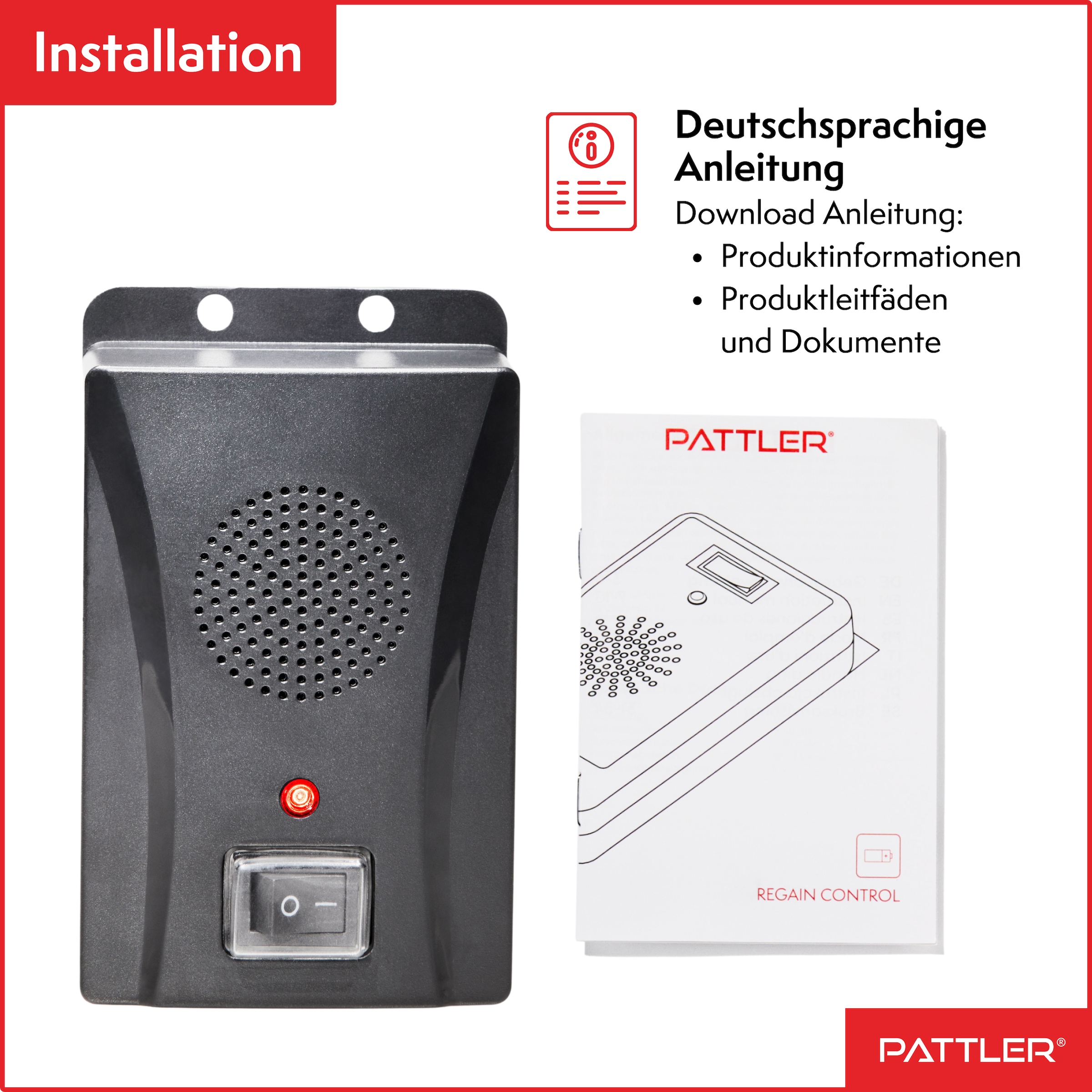 Pattler Ultraschall-Tierabwehr »Marderabwehr an Fahrzeug, Carport oder Stellplatz« 1 Gerät für ca. 40 m²