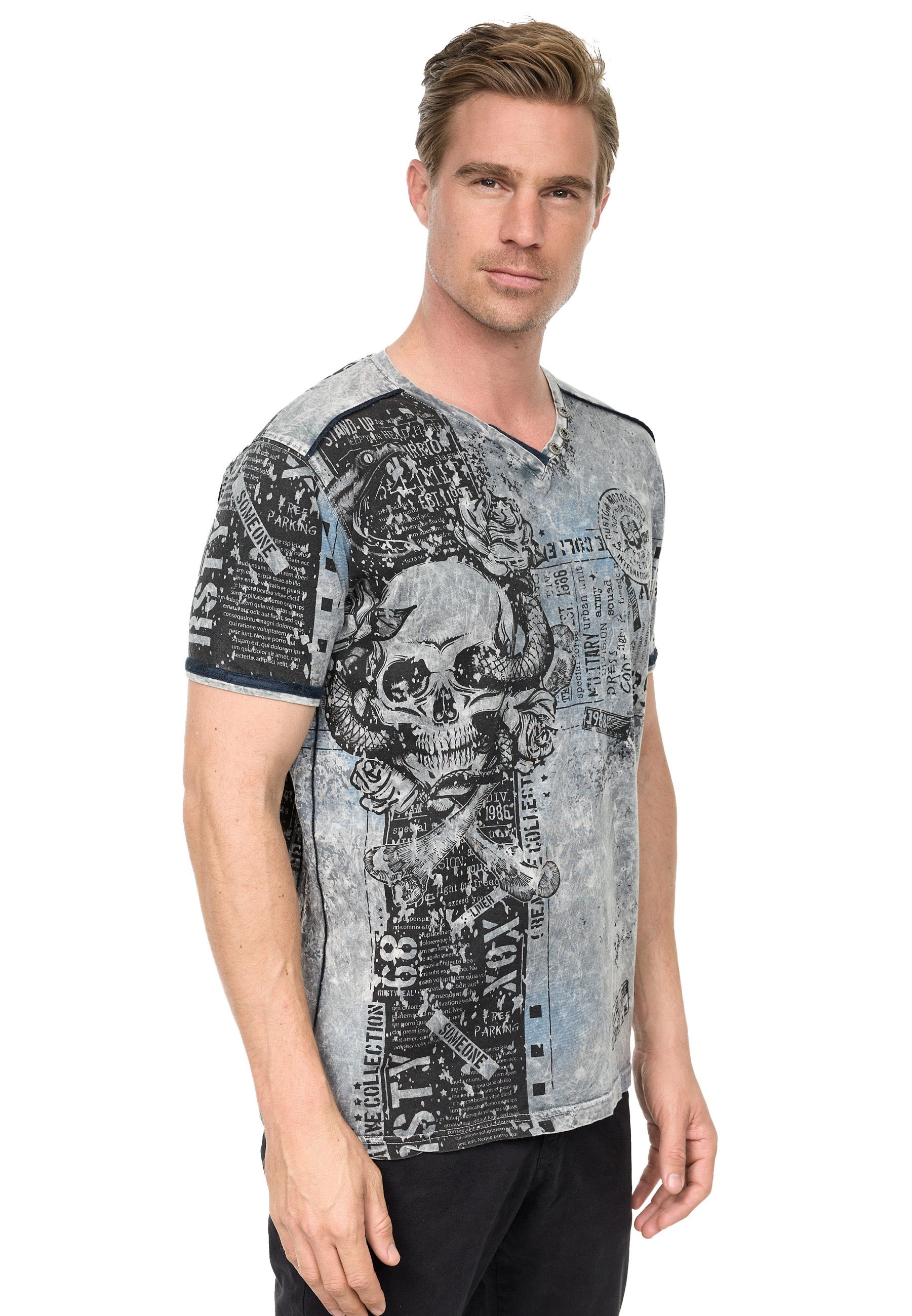 Rusty Neal T-Shirt »Rusty Neal T-Shirt«, mit coolem Allover-Print