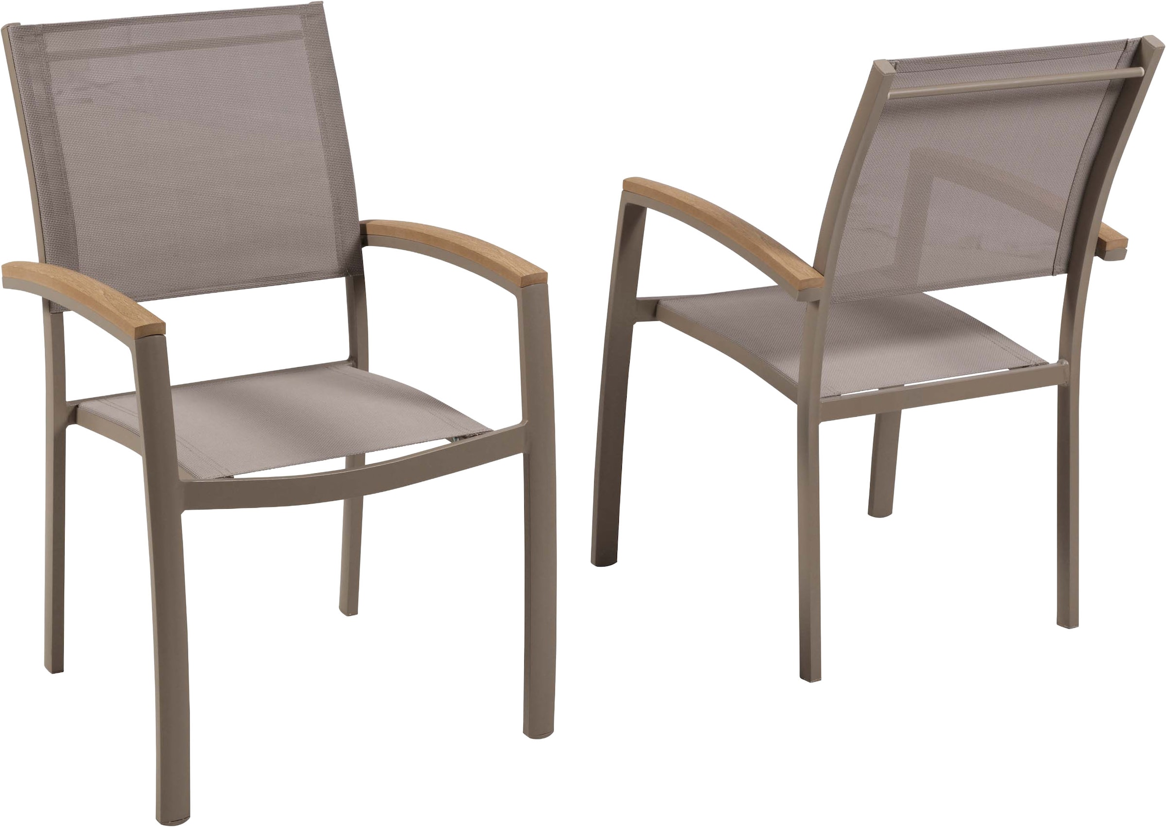 MERXX Garten-Essgruppe »Piemont« Set, 5 tlg. inkl. 4 Stapelsessel, 1 Tisch