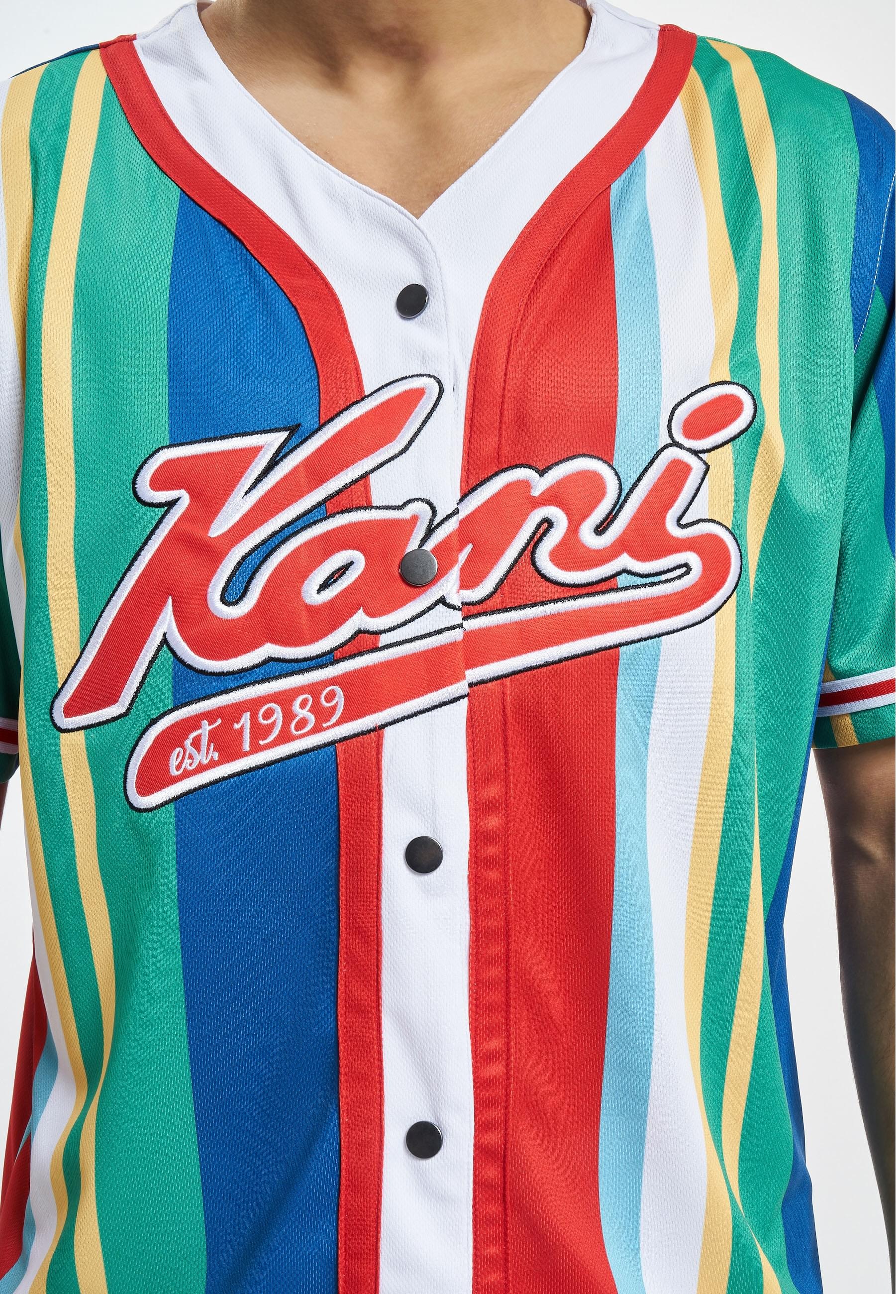 Karl Kani T-Shirt »Karl Kani Herren KM232-010-1 KK Varsity Striped Baseball Shirt«, (1 tlg.)