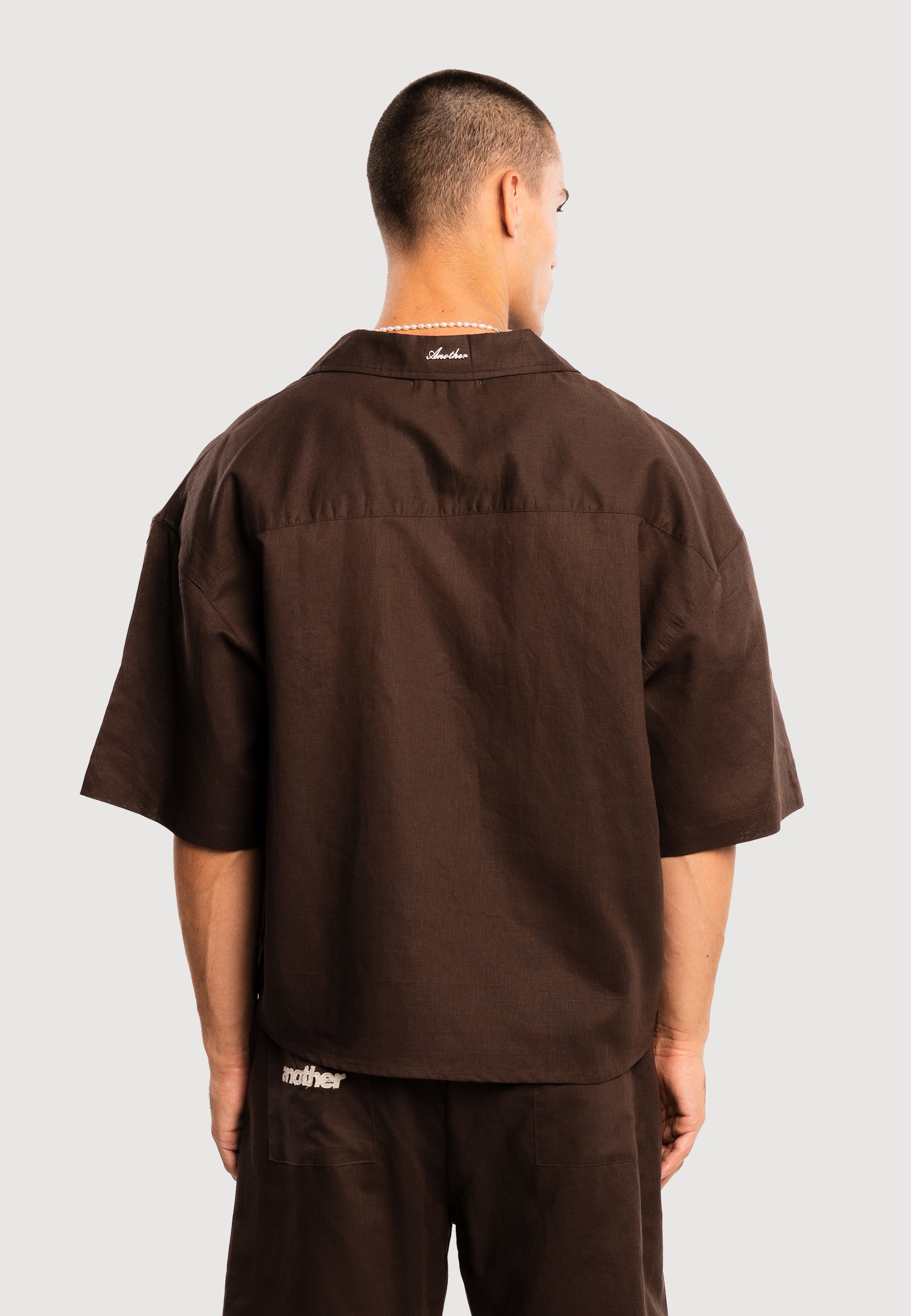 Another Cotton Lab Kurzarmshirt »Another Cotton Lab Another Linen Short Sleeve Shirt« 1