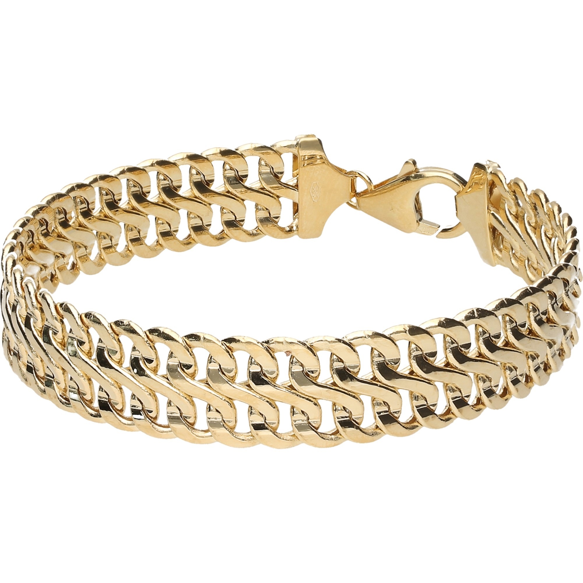 LUIGI MERANO Damen Armband "Fantasiekette, Gold 585", 19,5cm, Gelbgold 585, gold, Gelbgold 585, Armbänder