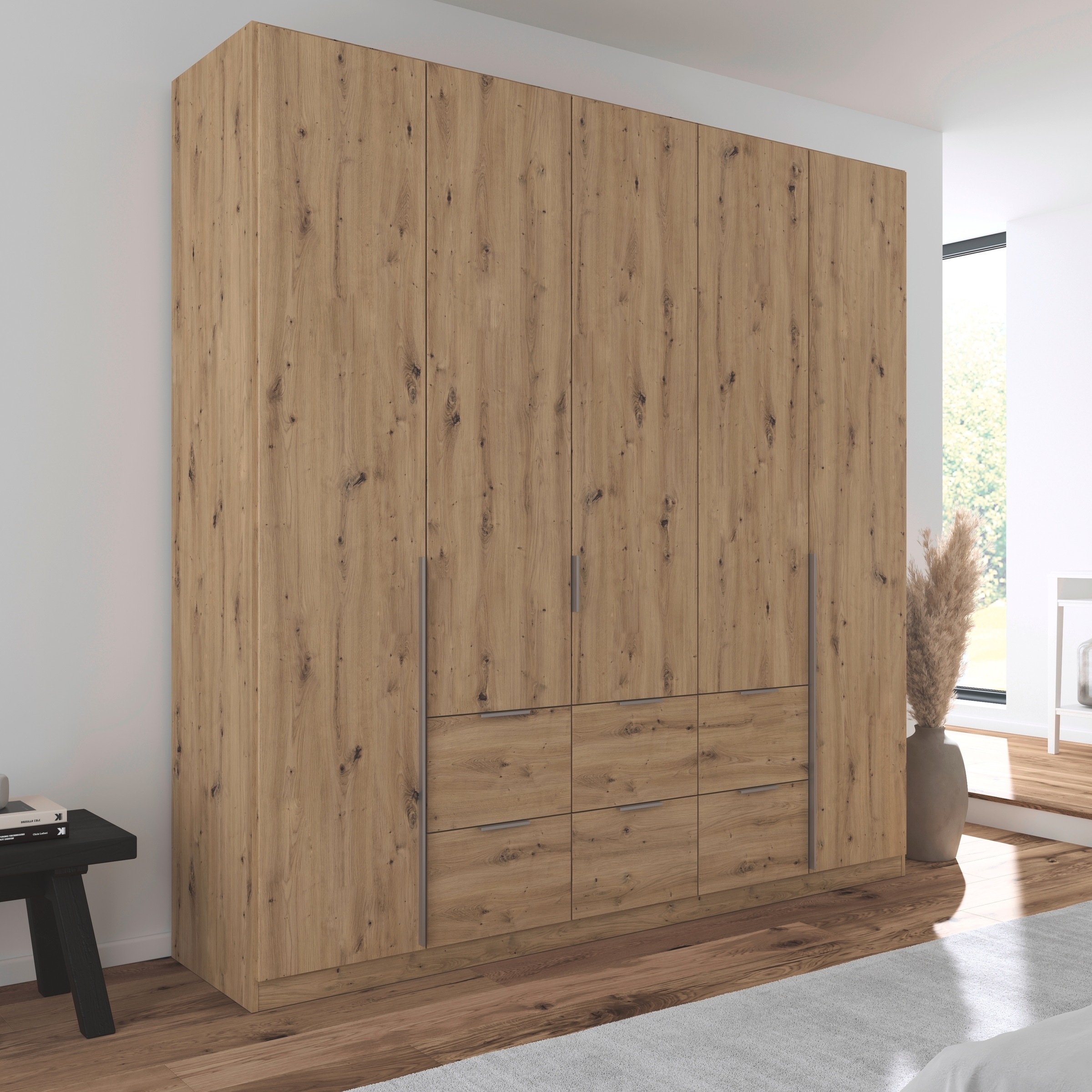 OTTO home Drehtürenschrank "Kleiderschrank Schrank Garderobe AGORDO mit Dek günstig online kaufen