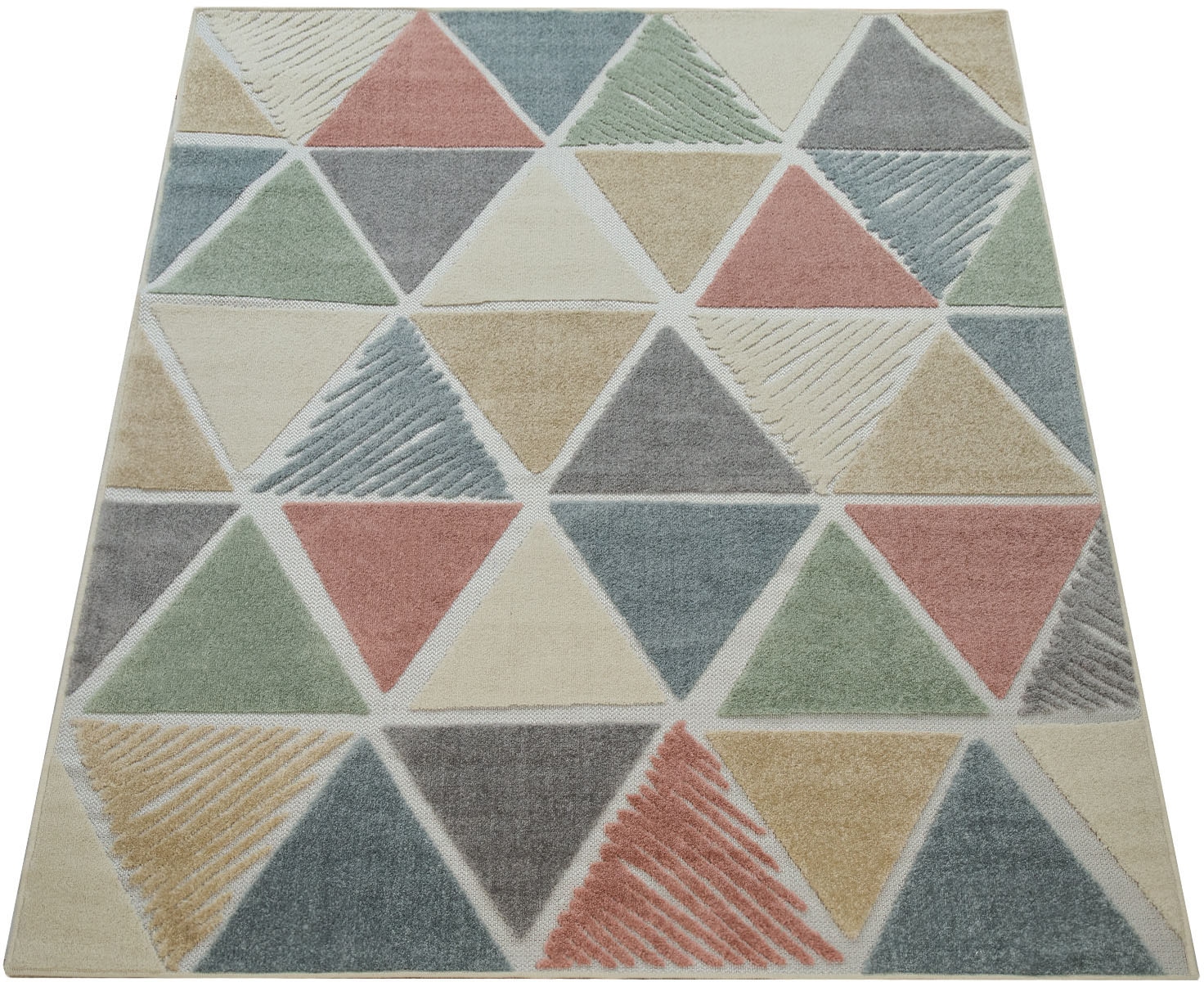 Paco Home Teppich "Stilo 860" rechteckig 12 mm Höhe Kurzflor, 3D-Patchwork günstig online kaufen