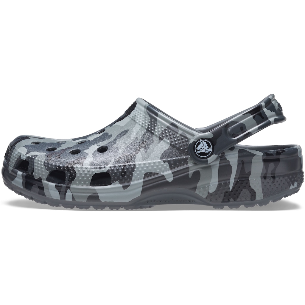 Crocs Clog »Classic Printed Camo Clog«, Sommerschuh, Gartenschuh, Poolslides, mit allover Muster