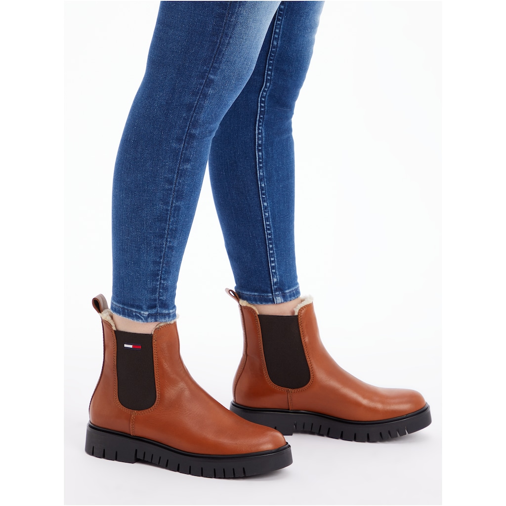 Tommy Jeans Winterboots »WARMLINED CHELSEA BOOT«, mit Profilsohle