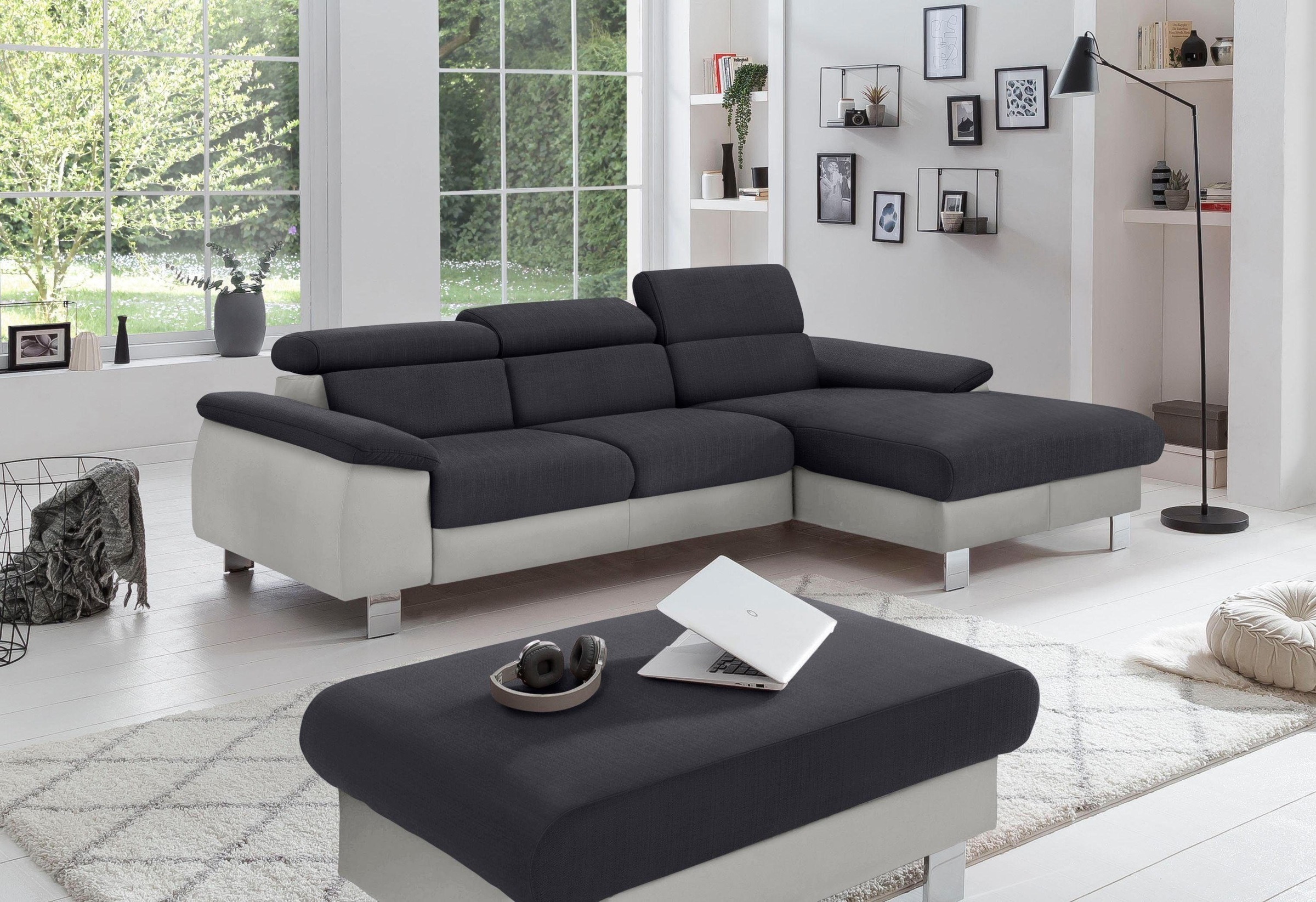 COTTA Polstergarnitur "Komaris L-Form", (Set), Set bestehend aus: Ecksofa m günstig online kaufen