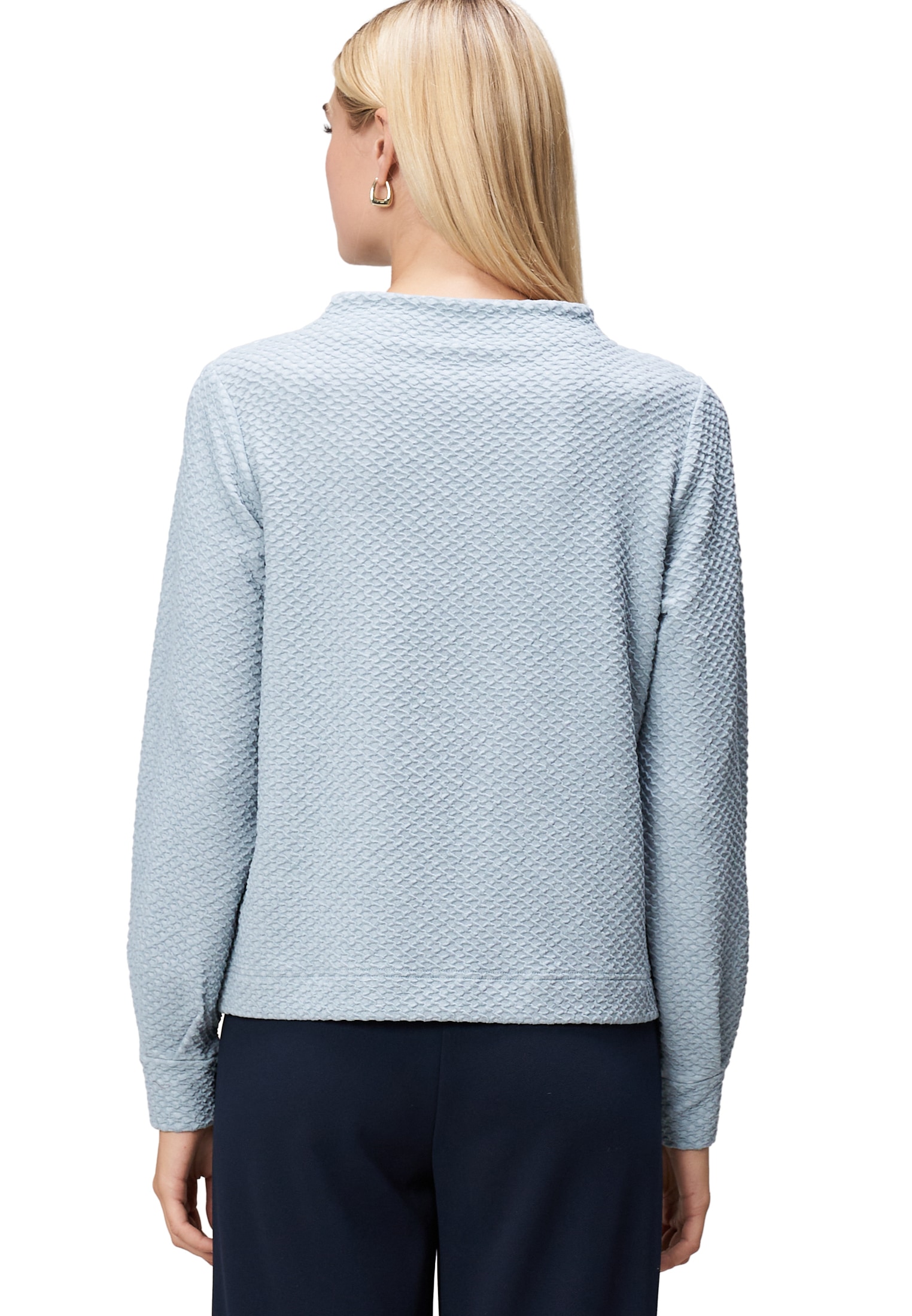 Zero Sweatshirt »zero Damen Sweatshirt strukturiert Stehkragen«, strukturiert