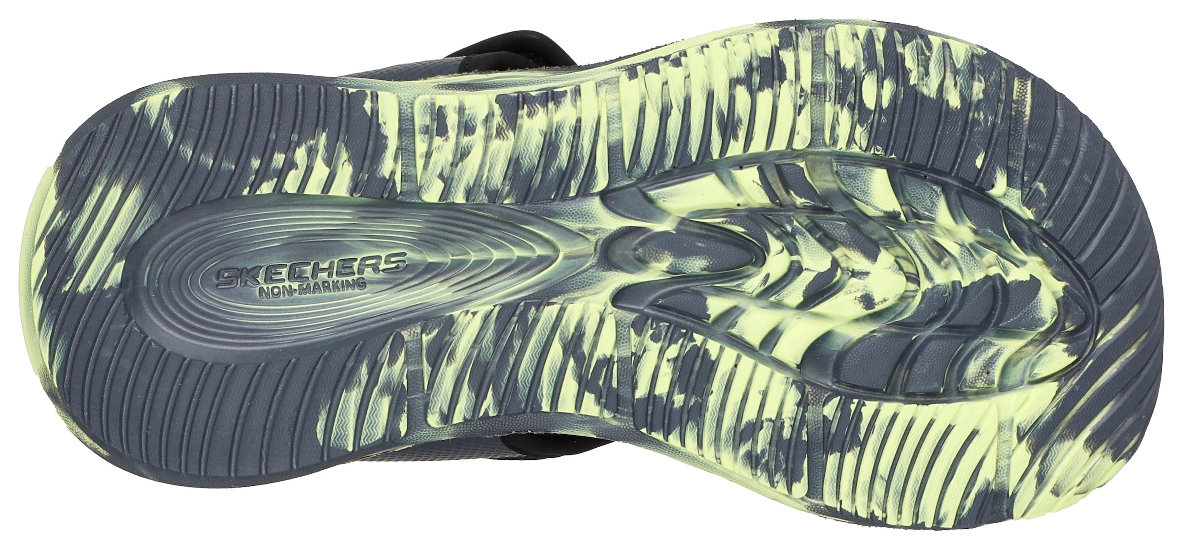 Skechers Sandale »SOLA GLOW SANDAL«, Sandale mit Klettverschluss+Blinkfunk., Größenschablone zum Download