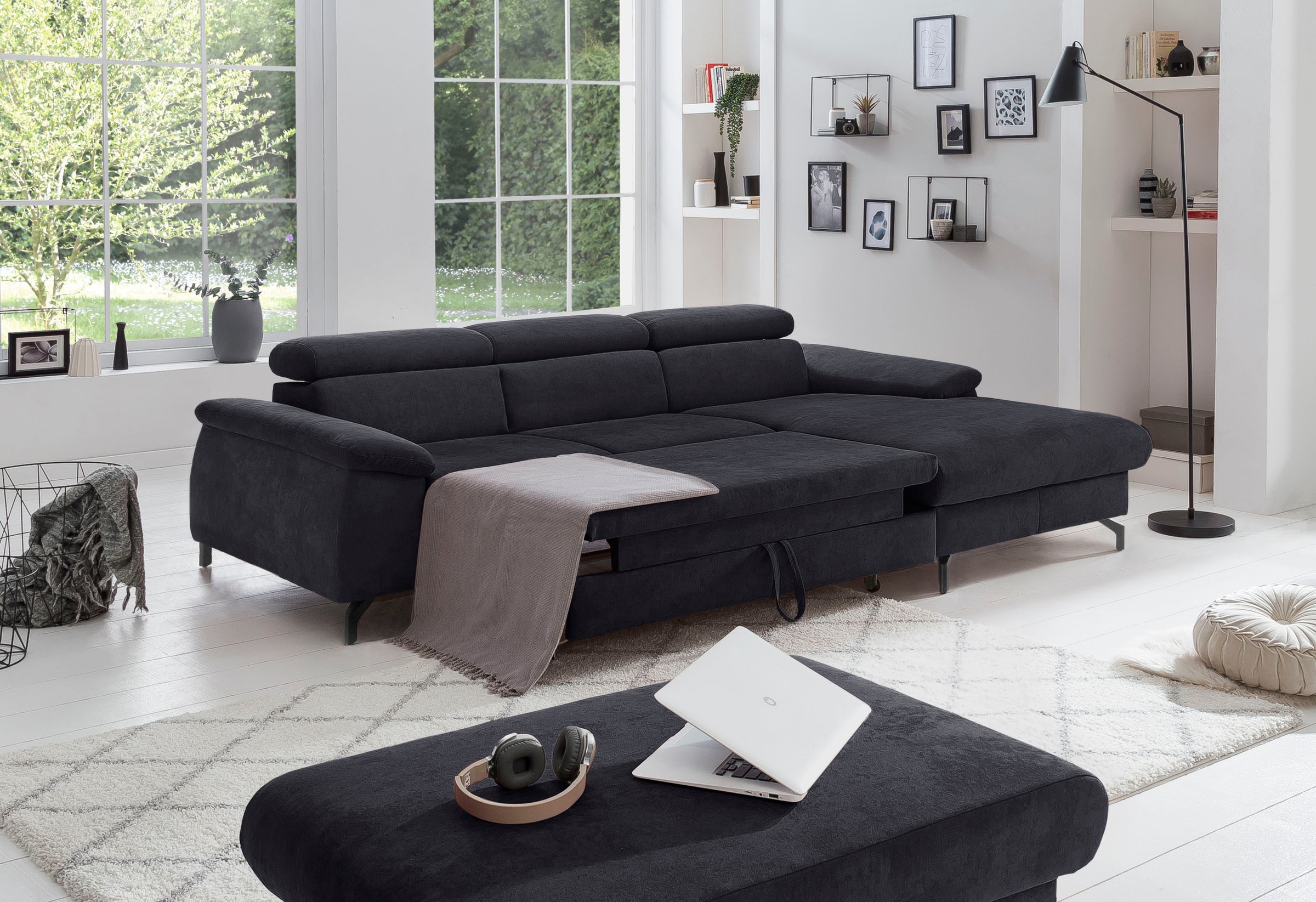 COTTA Ecksofa »Kitty L-Form«, mit Kopfteilverstellung, wahlweise mit Bettfunktion & Bettkasten