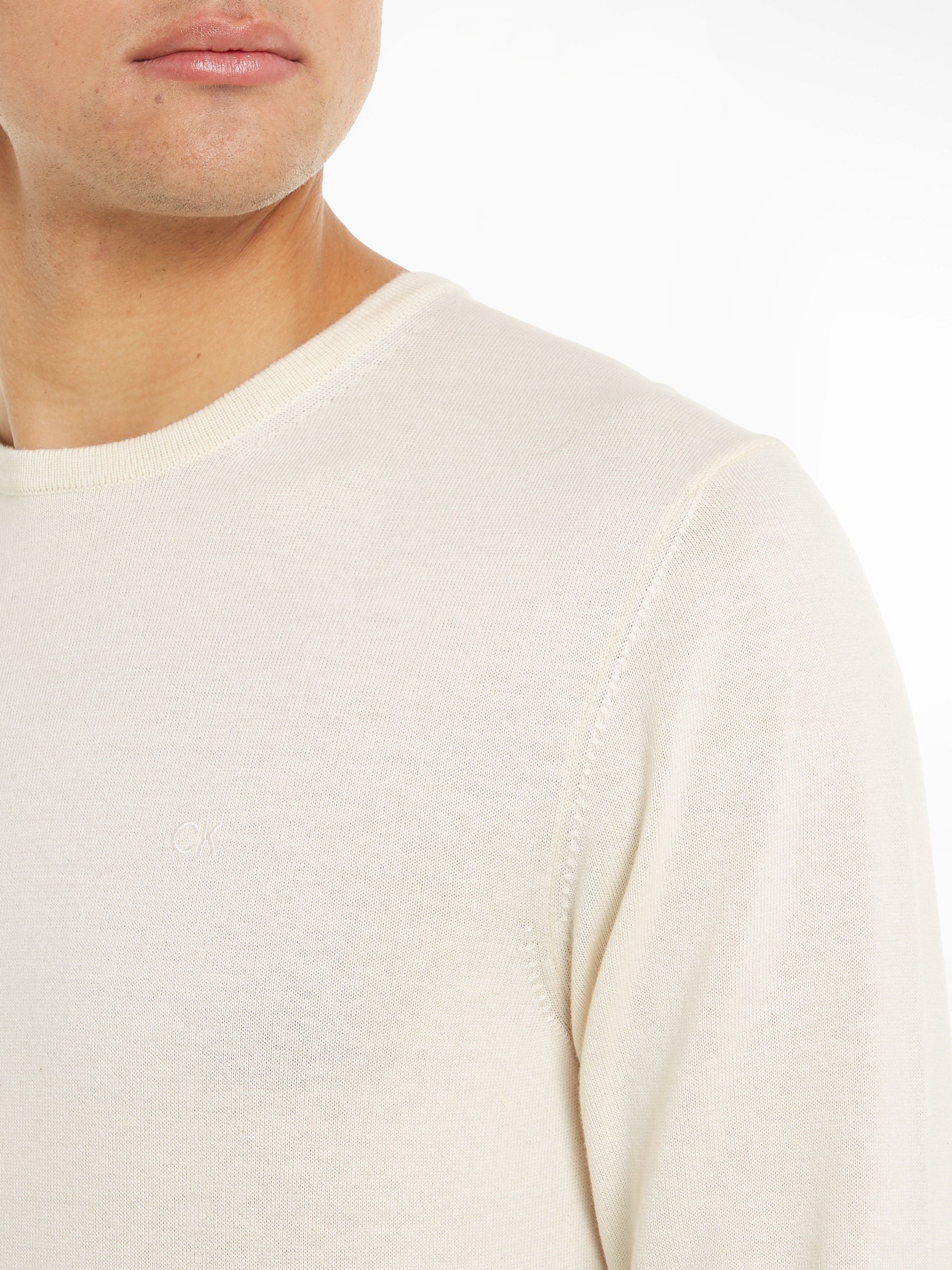 Calvin Klein »COTTON SILK BLEND CN SWEATER« mit Logoprägung