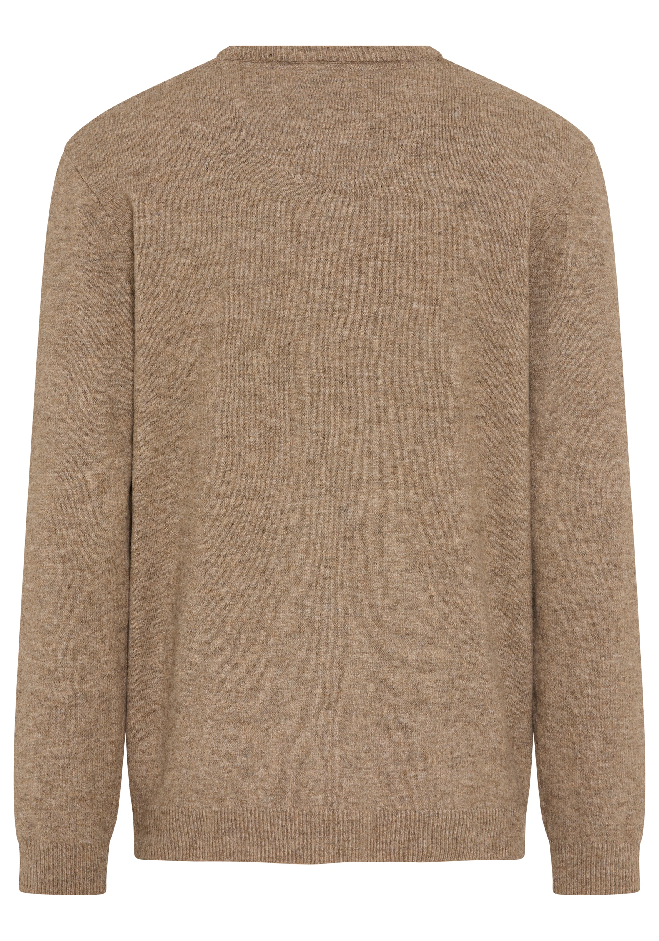 Bruno Banani Strickpullover mit Rundhalsausschnitt, Langarm-Design, Regular Fit, melierte Optik
