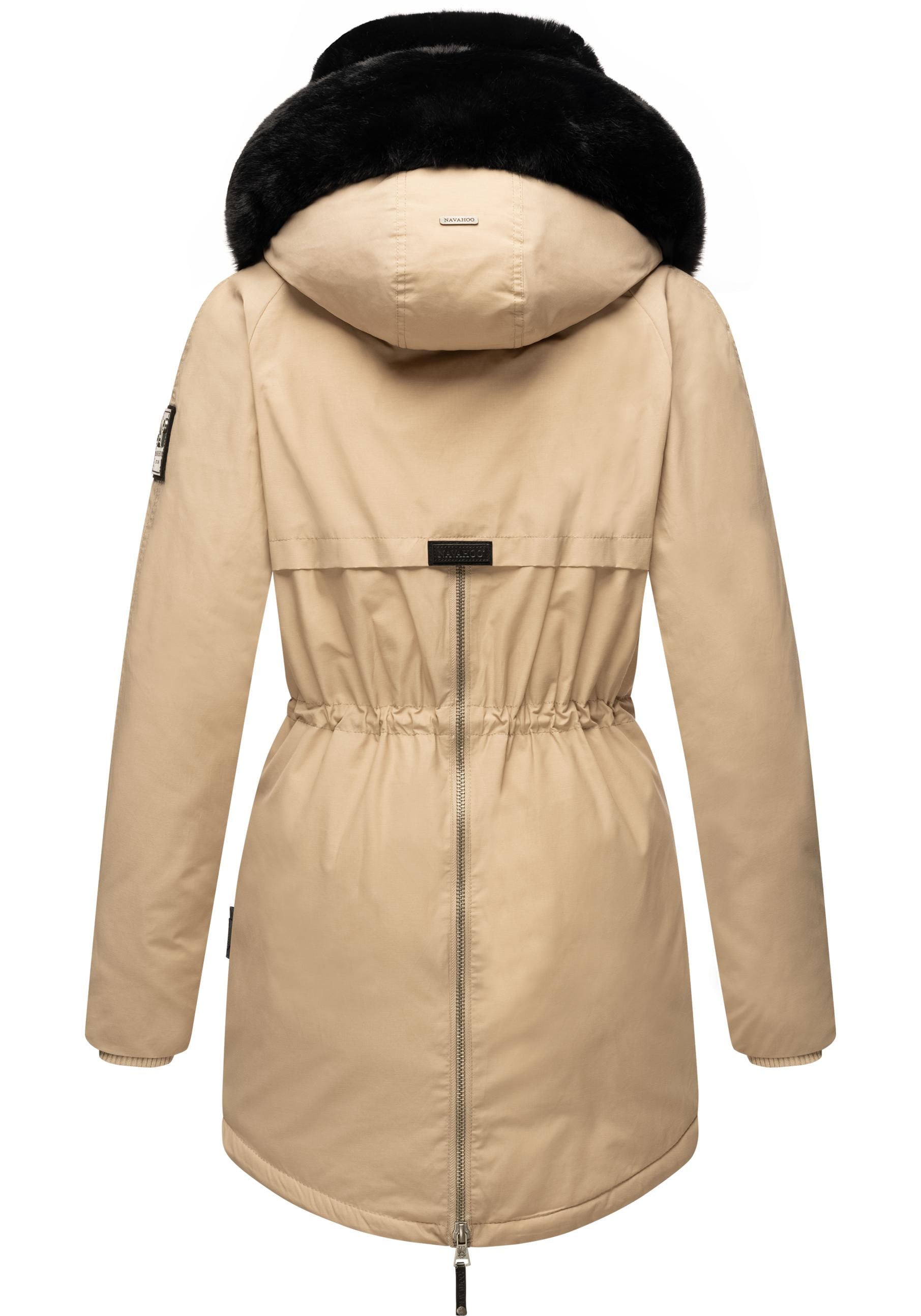 Navahoo Wintermantel »Sweety Deluxe«, modischer Winterparka mit großer doppelter Kapuze