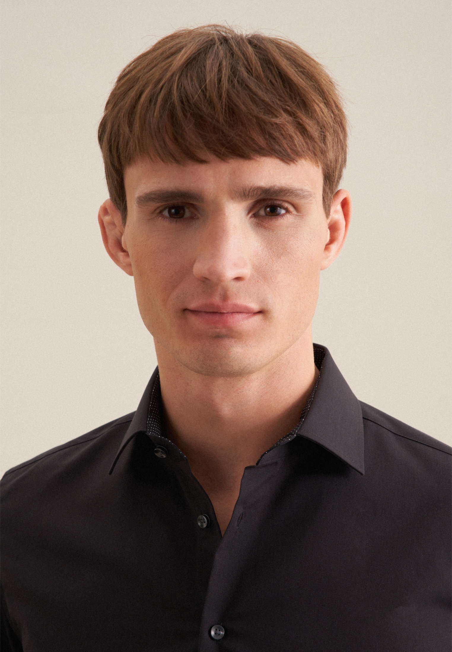 Thumbnail - seidensticker Businesshemd "Schwarze Rose" Slim 1/1 Kentkragen Uni