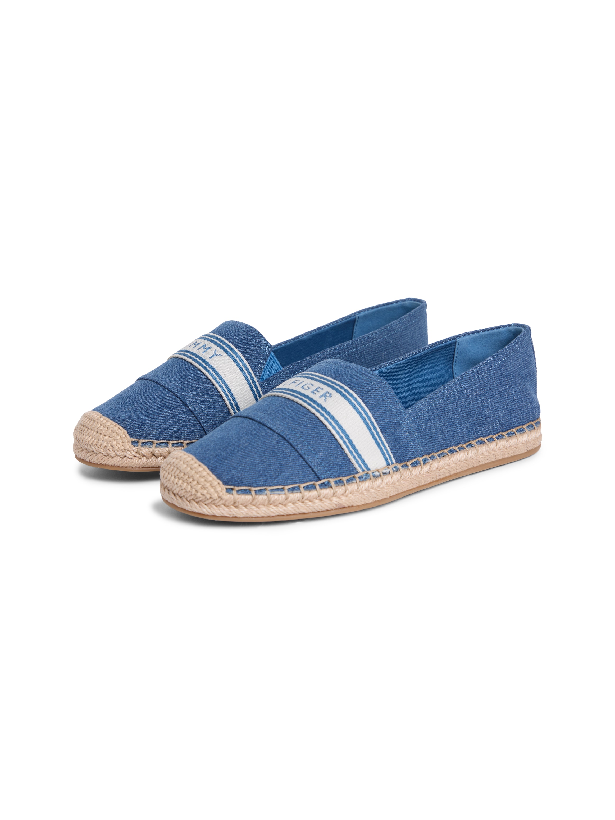 Tommy Hilfiger Espadrille "HILFIGER WEBBING ESPADRILLE" Halbschuh, Schlupfschuh, Sommerschuh mit Logoschriftzug