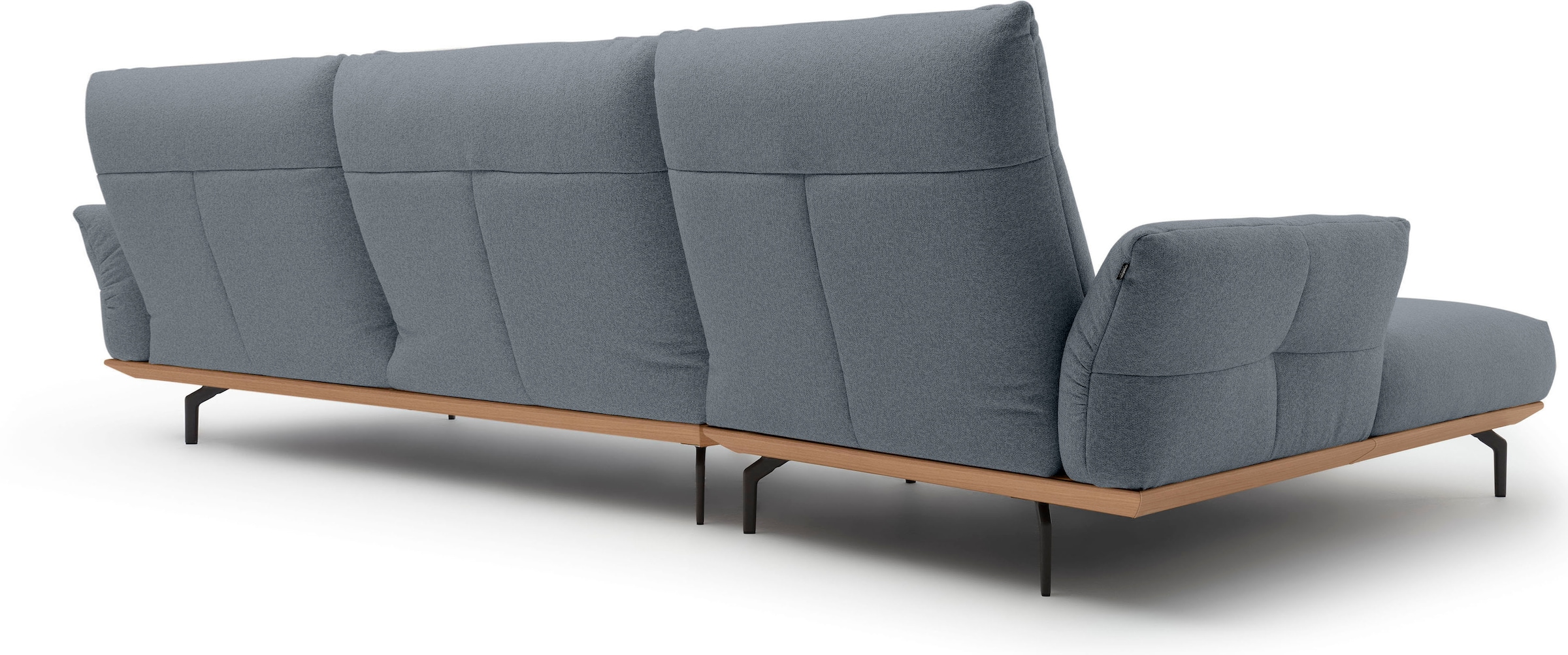 Creation BY ROLF BENZ Ecksofa »CR.460«, Sockel in Eiche, Winkelfüße in Umbragrau, Breite 338 cm