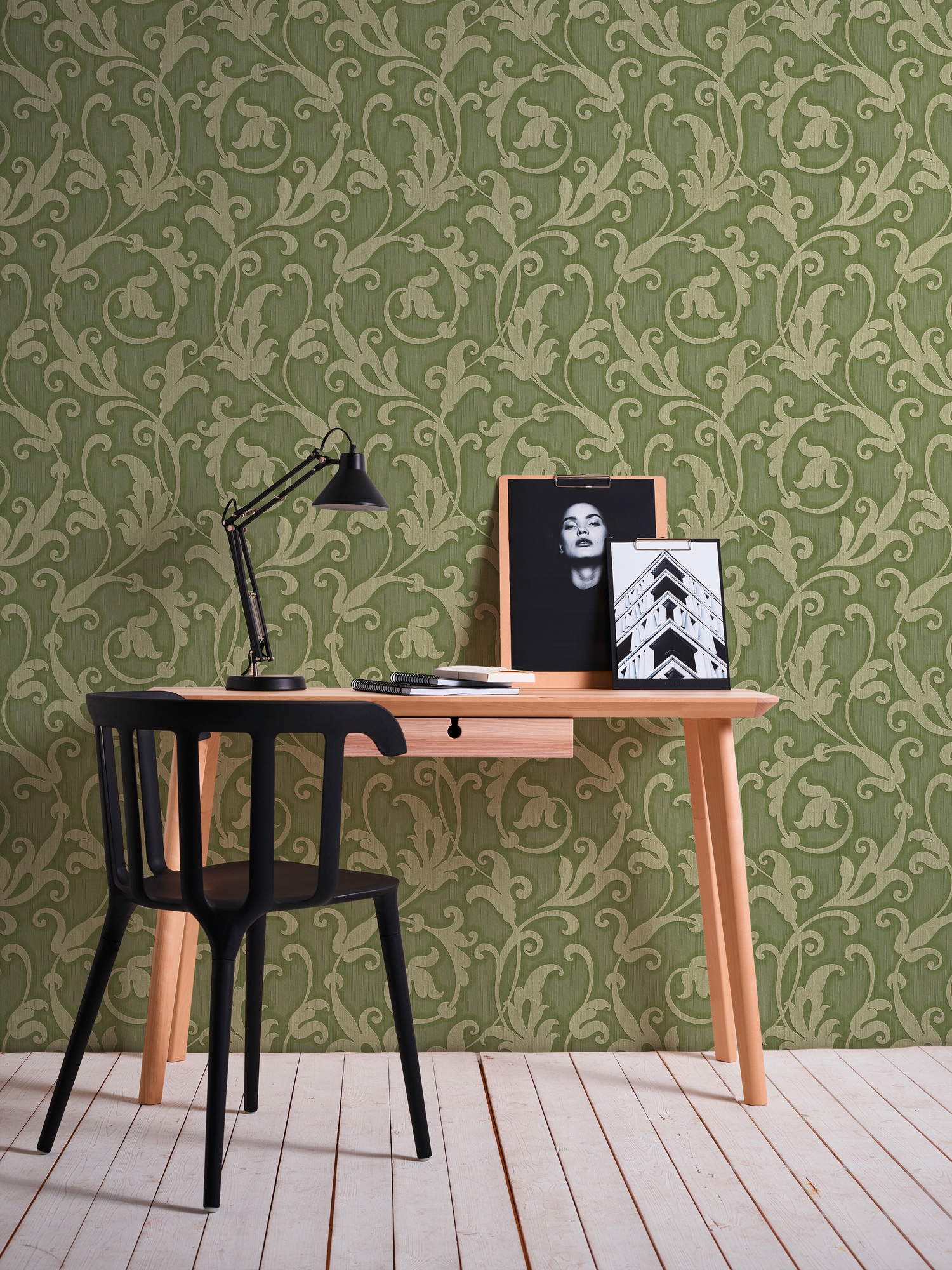 Architects Paper Textiltapete »Tessuto« Barock | floral | gemustert samtig Tapete Barock Tapeten Wohnzimmer Schlafzimmer Küche modern Flur Design