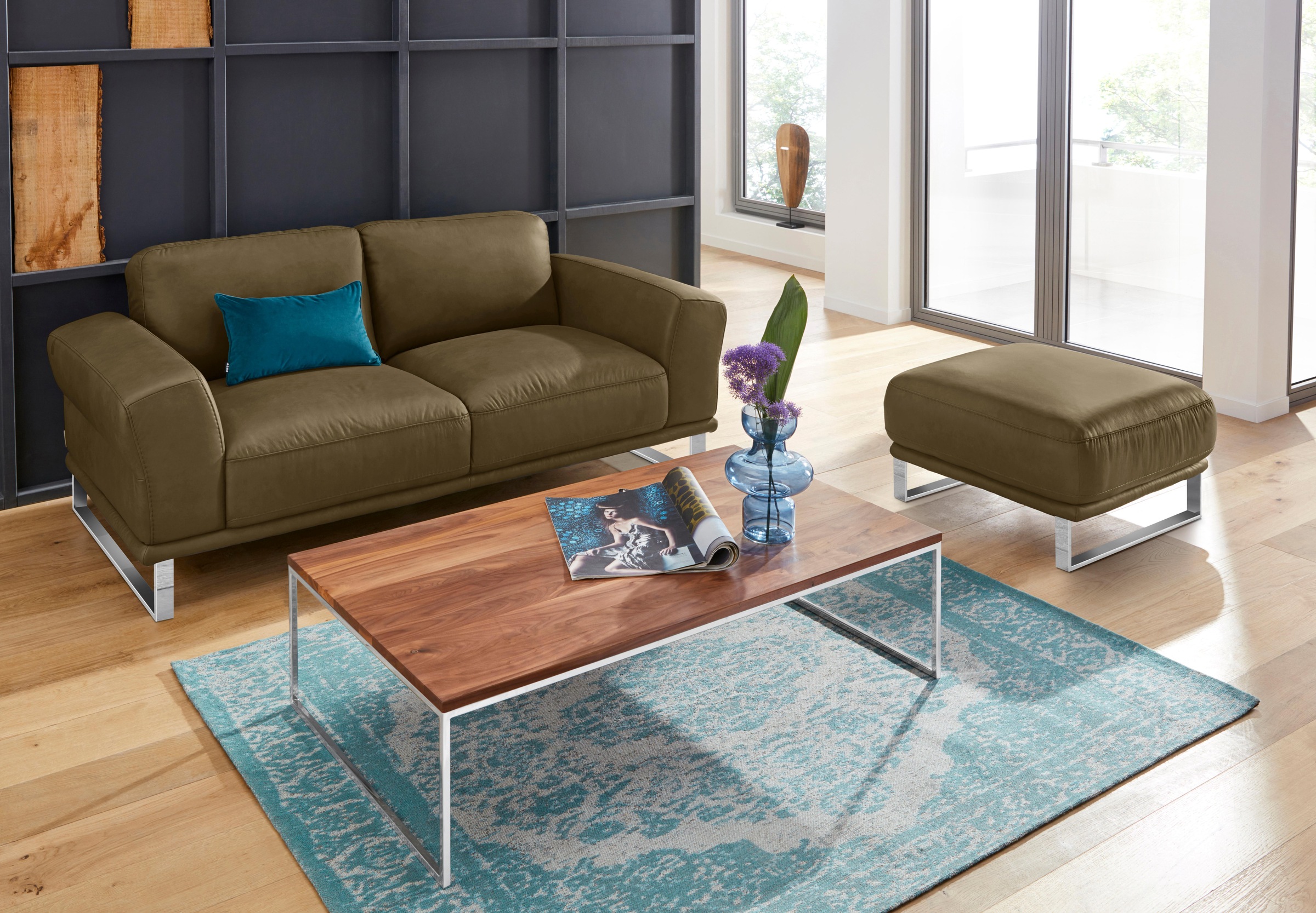W.SCHILLIG 2-Sitzer »montanaa«, mit Metallkufen in Chrom glänzend, Breite 192 cm