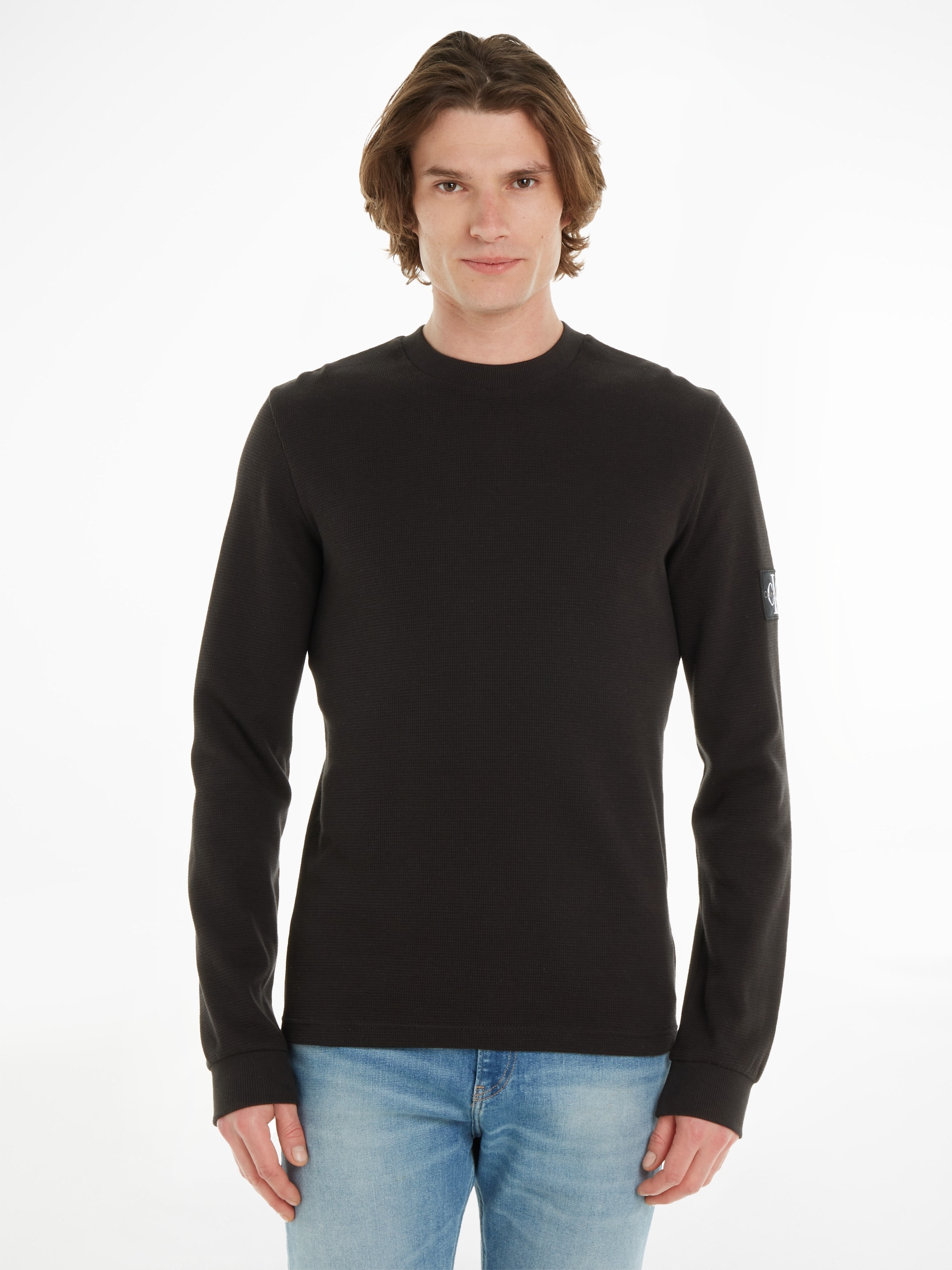 Calvin Klein Jeans Langarmshirt »BADGE LS | Logopatch WAFFLE ▷ BAUR kaufen mit TEE«