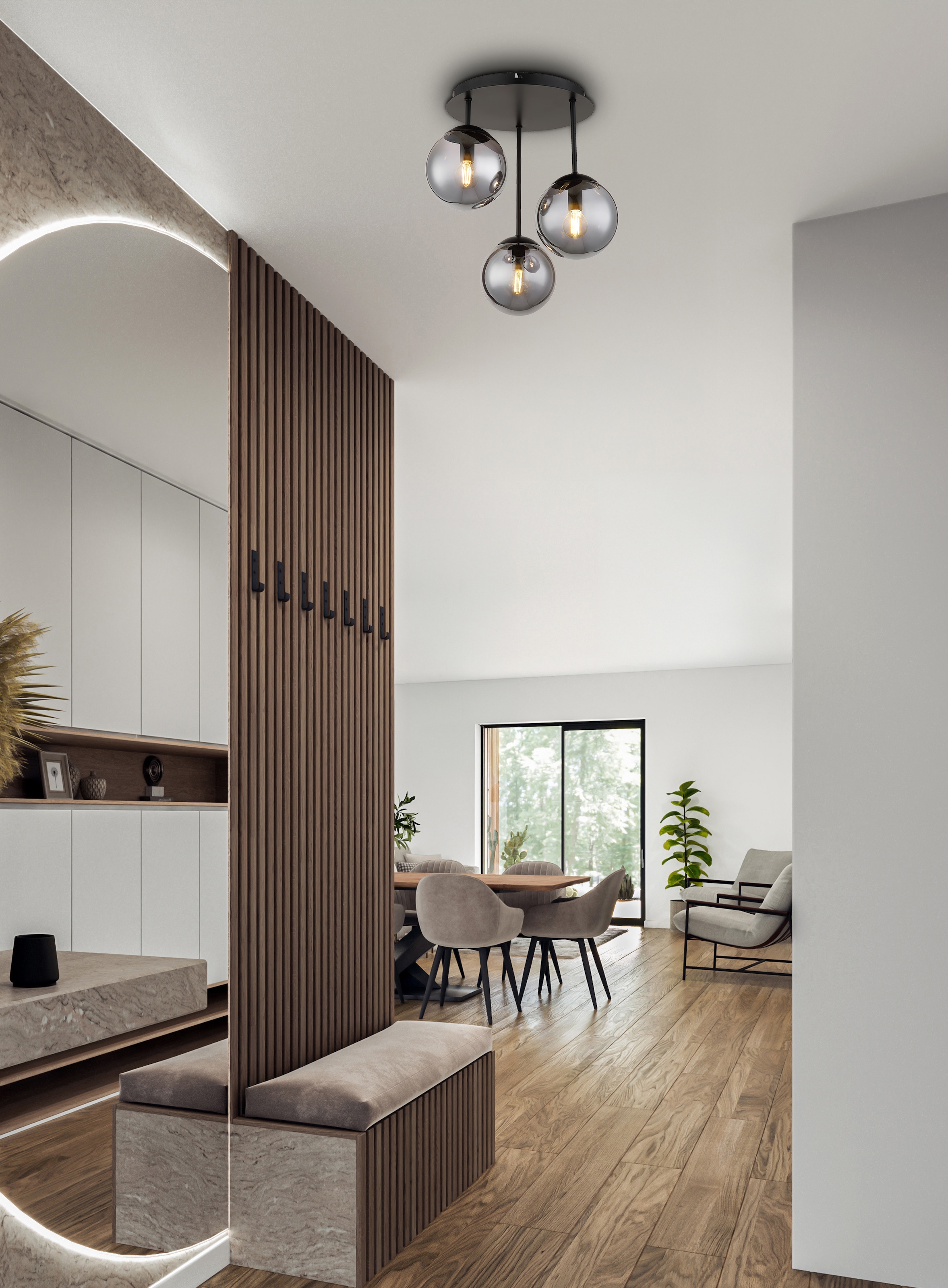 GLOBO LIGHTING Deckenleuchte »HARMON« E14 1 Stk. Deckenleuchte mit Glaskugeln, modern, stilvoll & edel