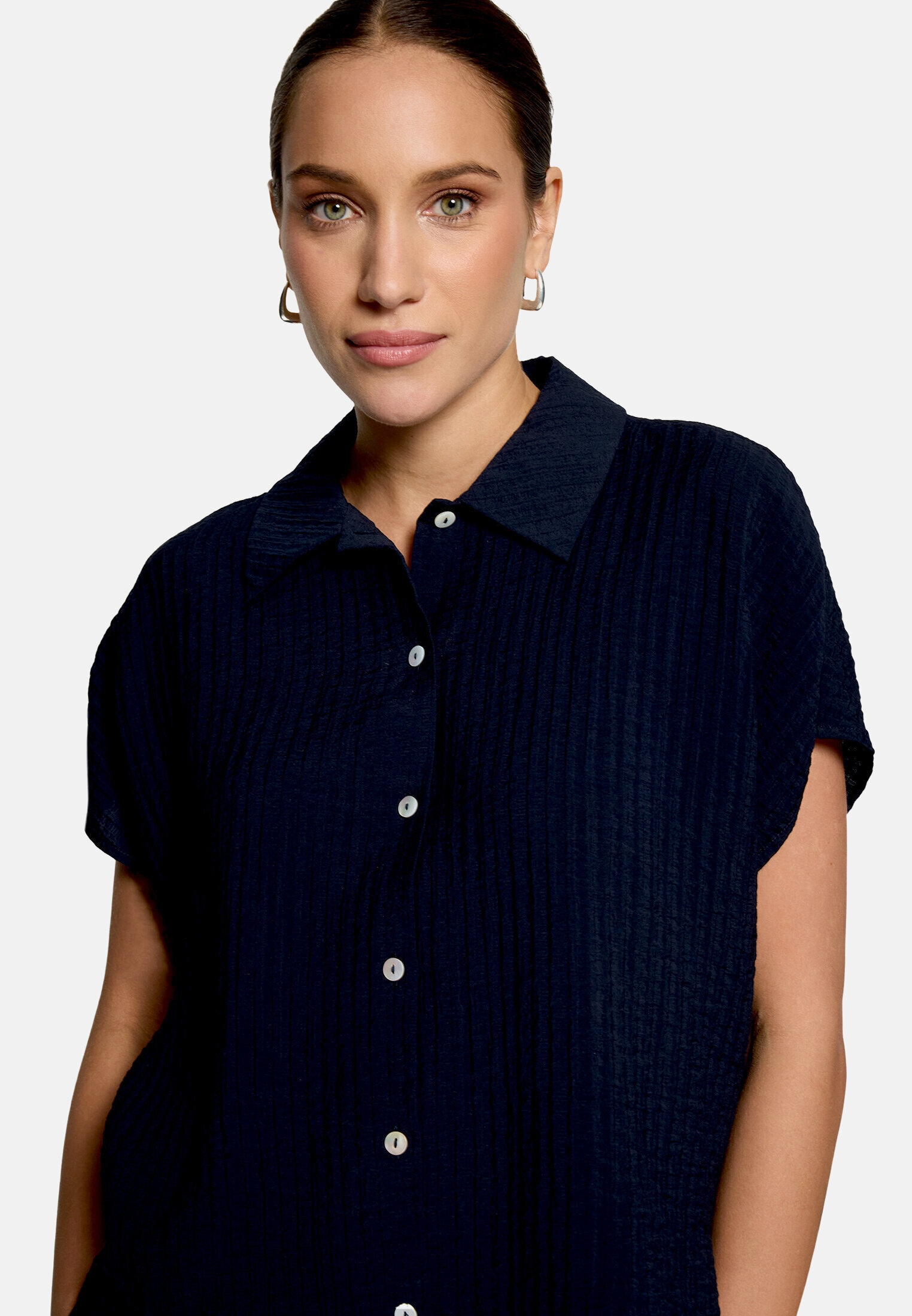 Zero Hemdbluse »Damen mit Kragen«