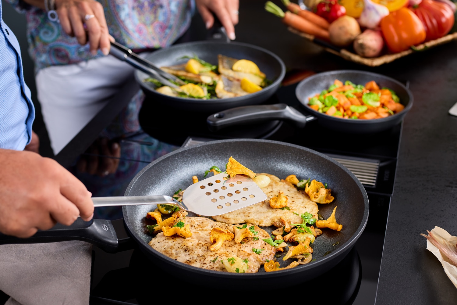 RÖSLE Bratpfanne »CADINI«, Aluminiumguss, Antihaftversiegelung, recyceltes Aluminium, spülmaschinengeeignet