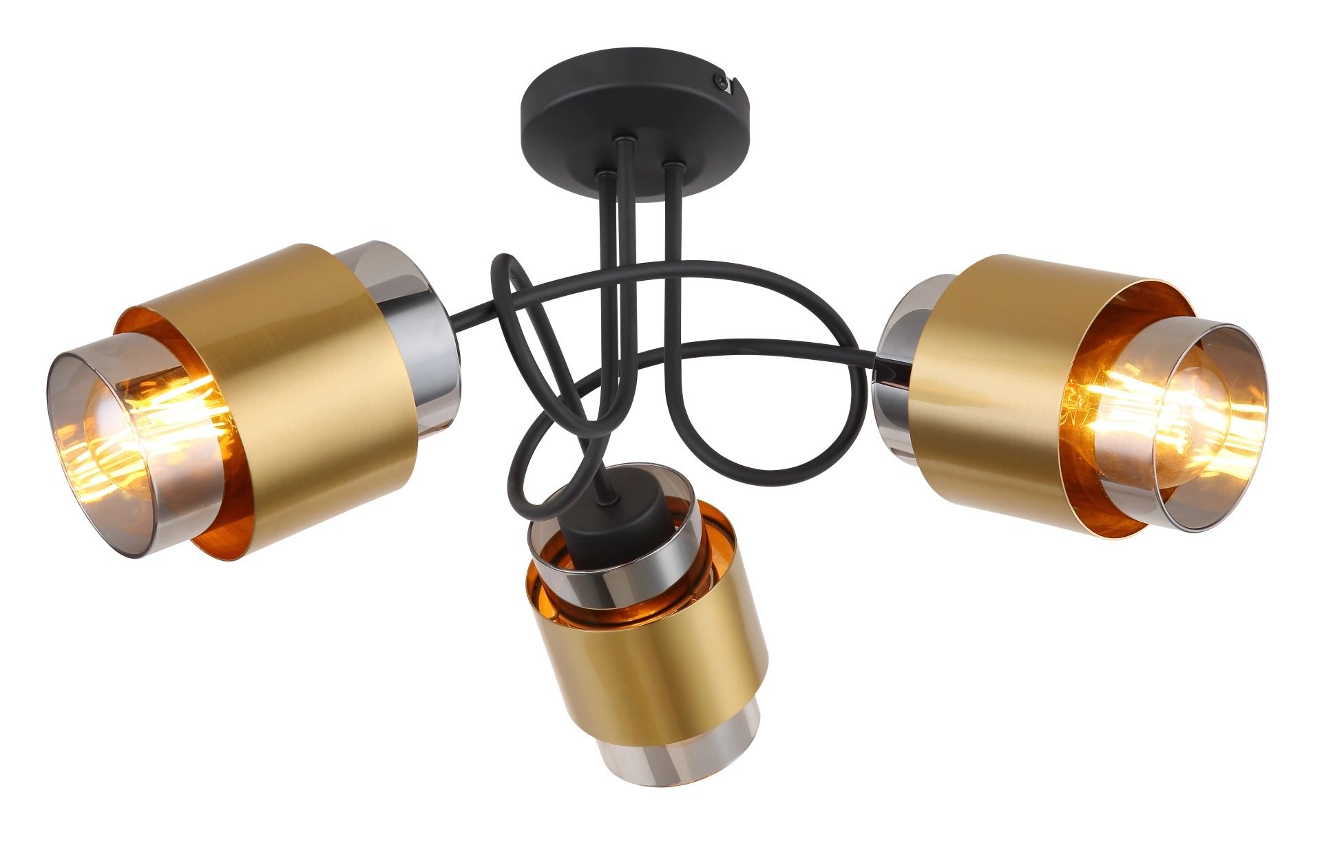 GLOBO LIGHTING Deckenleuchte »MILLEY« E27 1 Stk. Deckenlampe, Gläser, Messing, Wohnzimmer, Esszimmer