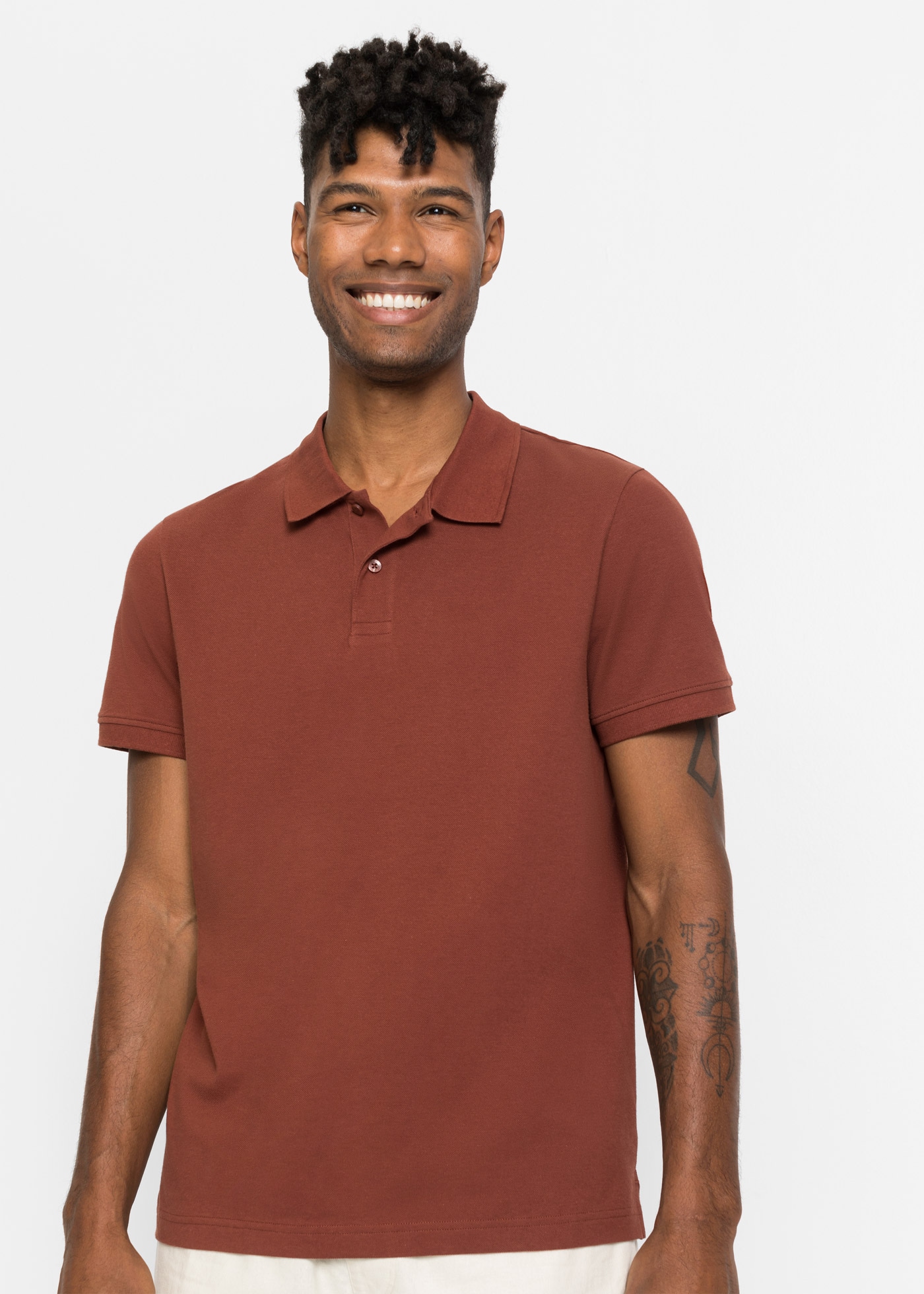 bonprix "Piqué-Poloshirt aus reiner Baumwolle" 1 Regular Fit, Kurzarm, aus hautfreundlicher Baumwolle