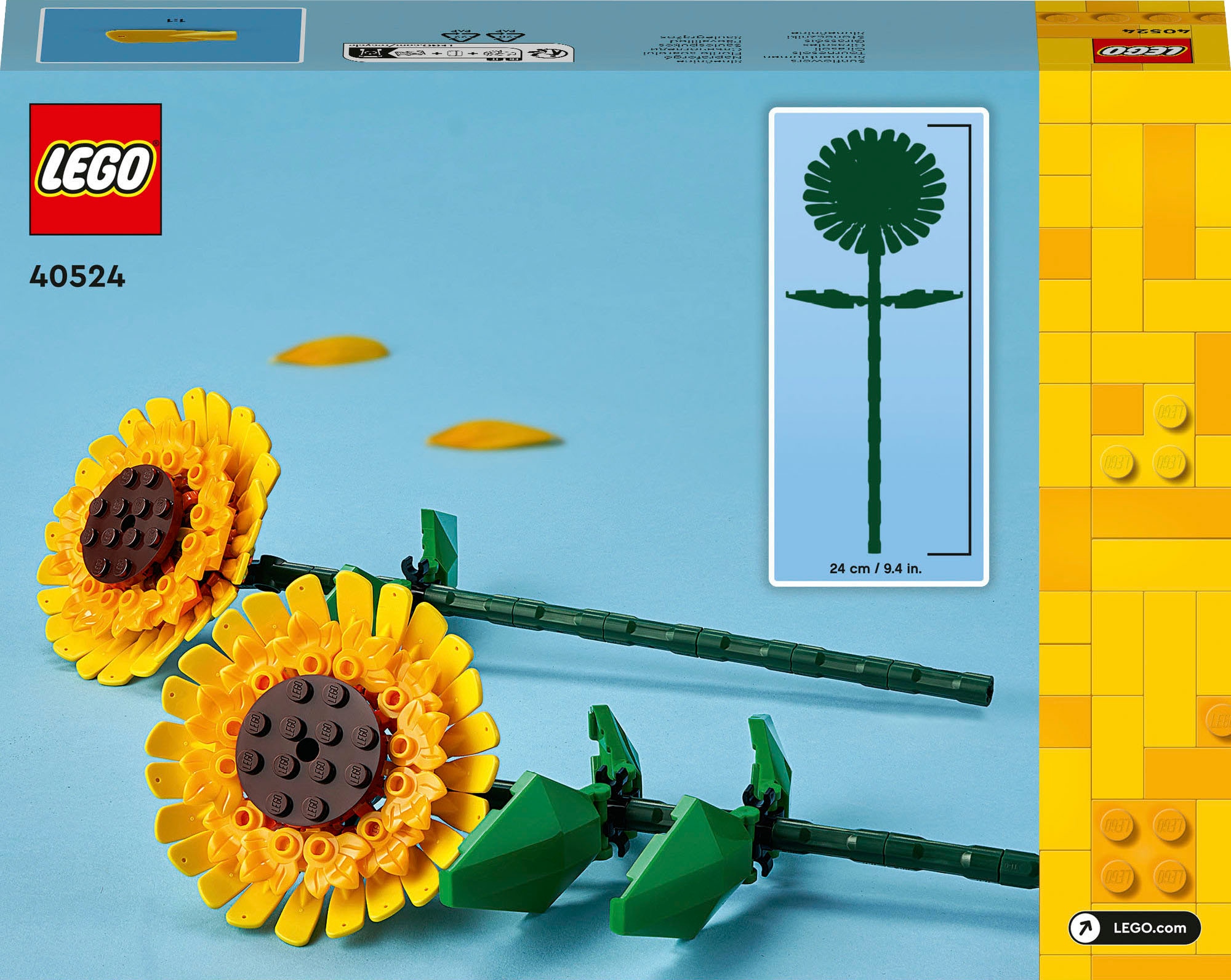 LEGO® Konstruktionsspielsteine »Sonnenblumen (40524), LEGO Iconic«, (191 St.), Made in Europe