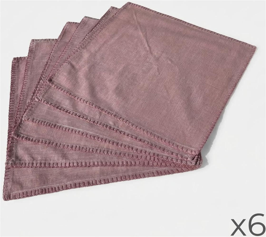 Home affaire Serviettenhalter "Serviette in rose 6erSet"