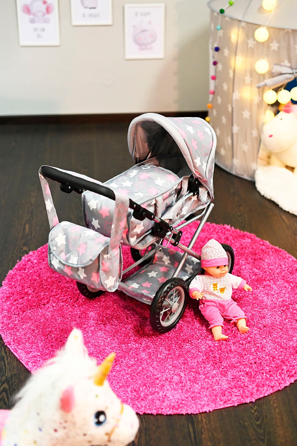 Knorrtoys® Kombi-Puppenwagen »Ruby«, mit Wickeltasche