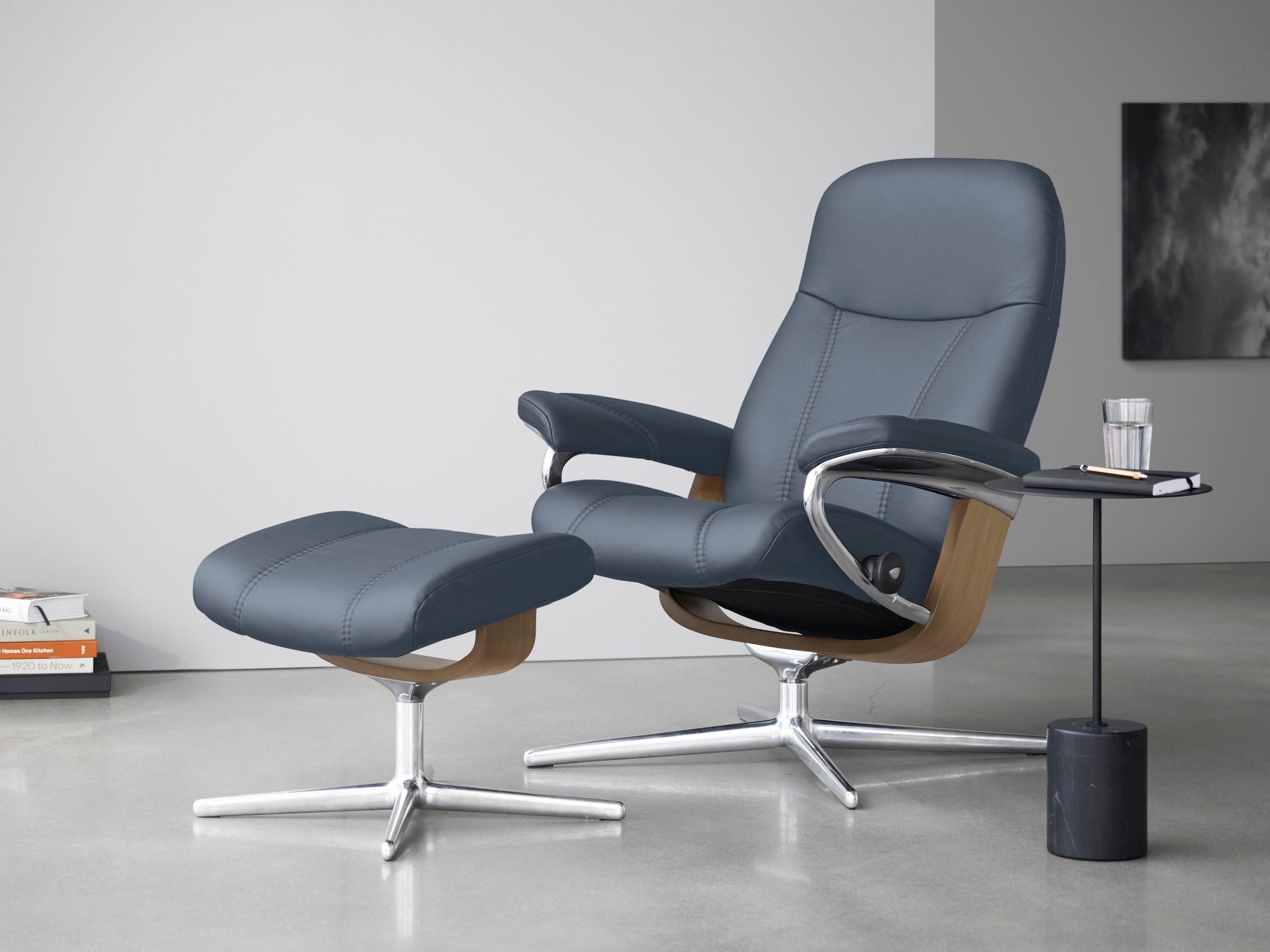 Stressless Relaxsessel "Consul", mit Cross Base, Größe S, M & L, Holzakzent günstig online kaufen