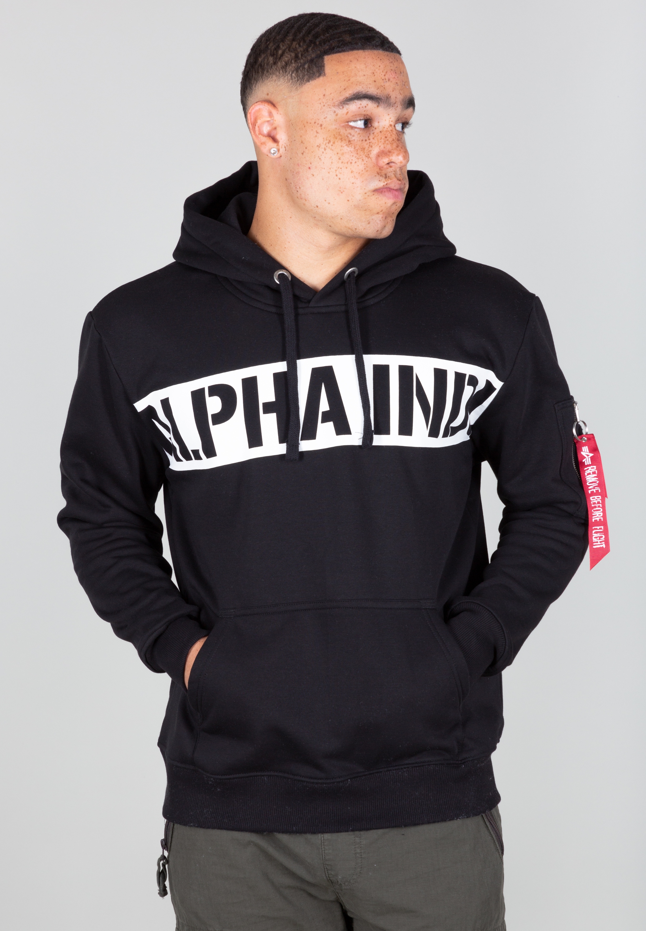 Alpha Industries Hoodie "Alpha Industries Men - Hoodies Printed Stripe Hoodie"