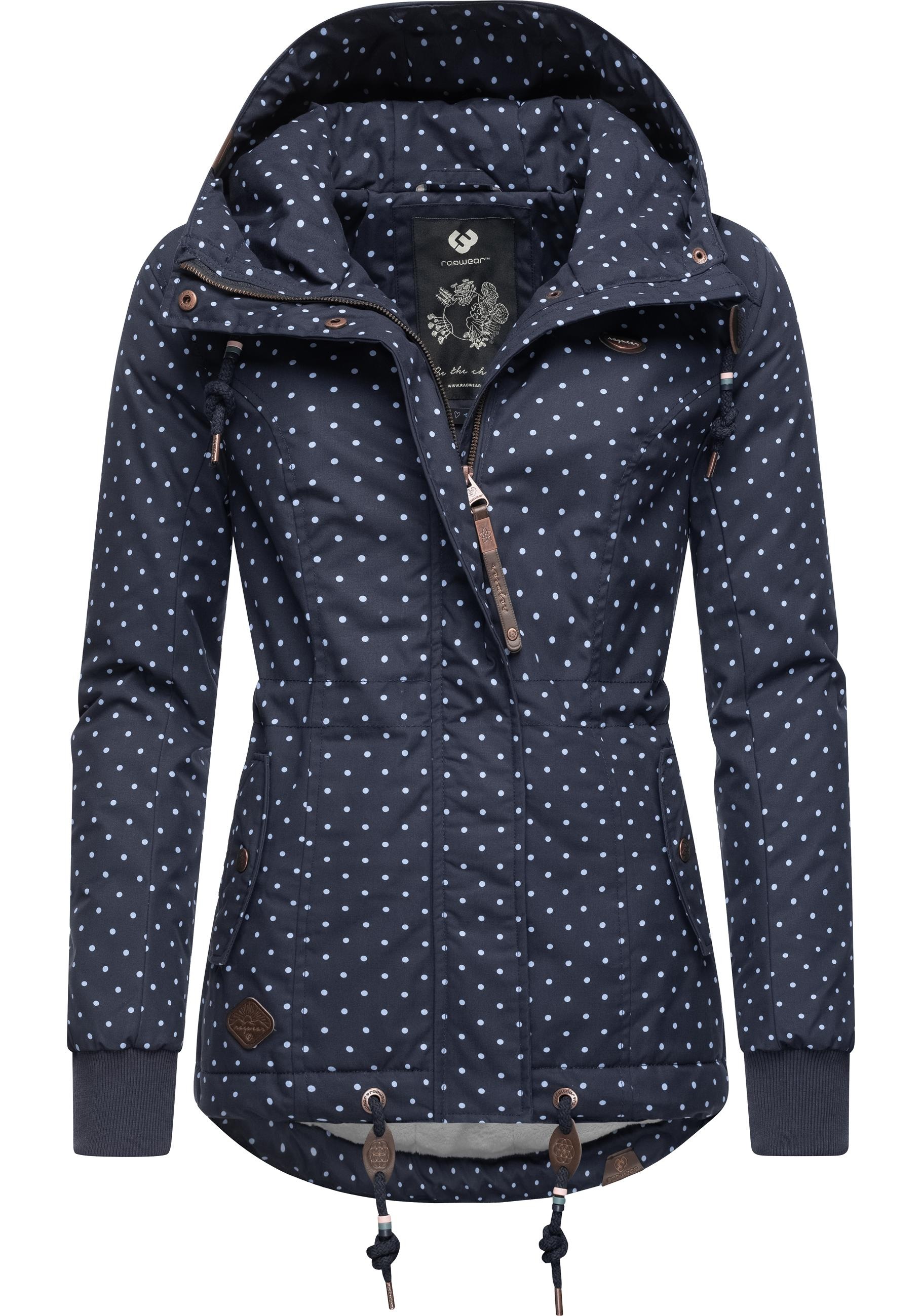 Ragwear Winterjacke "Danka Dots Intl.", mit Kapuze, stylische Winter Outdoorjacke mit Kapuze