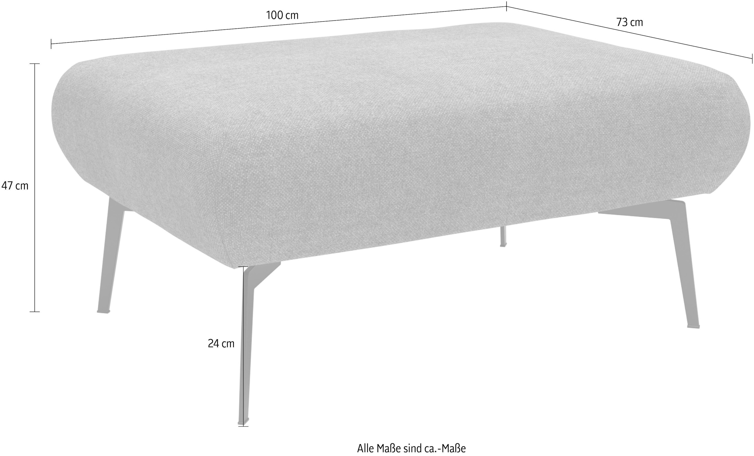 andas Polsterhocker »Horna«, Schöne Serienergänzung, Höhe 47 cm