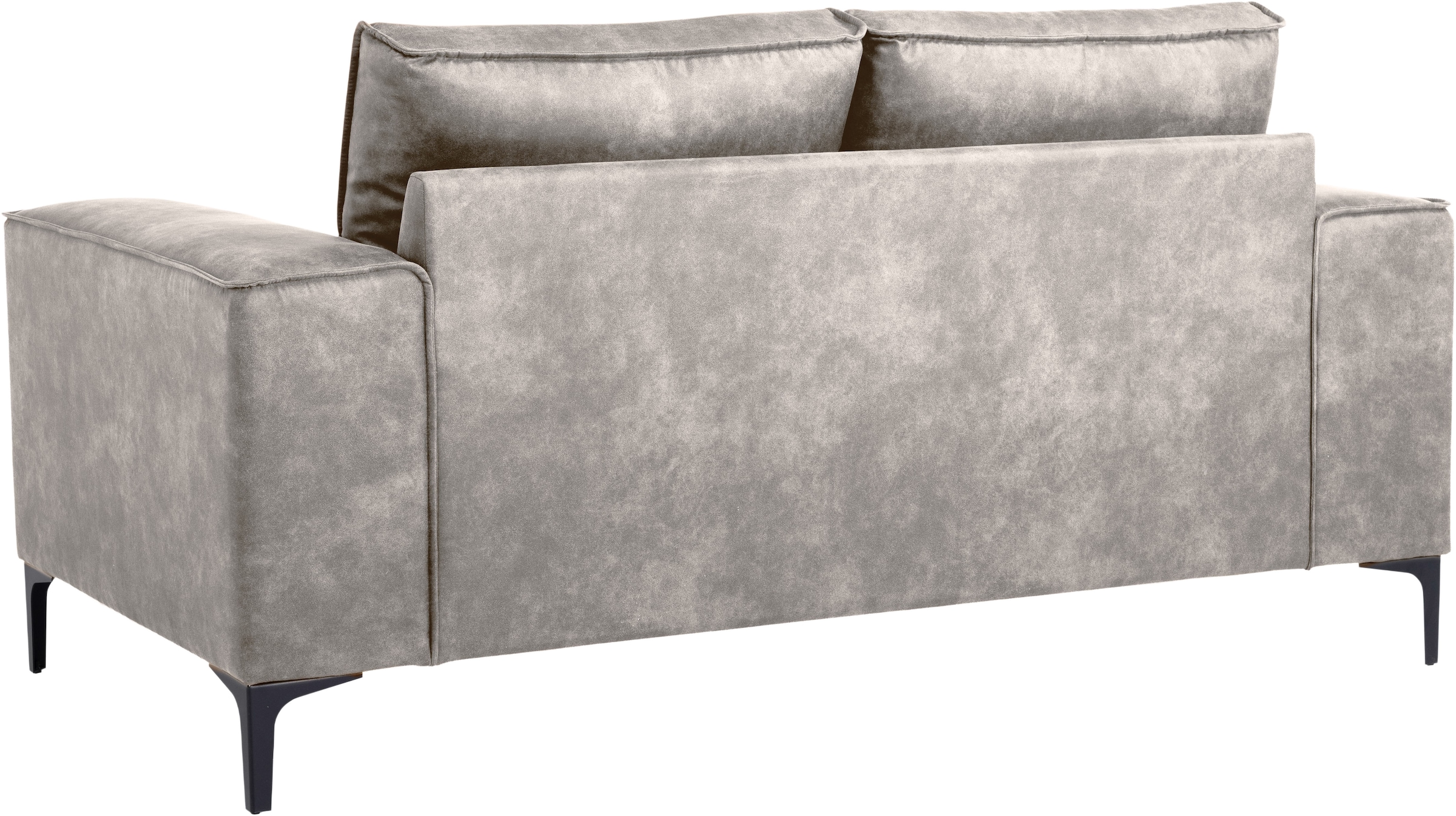 OTTO home 2-Sitzer »OLAND Luxus-Microfaser, Sofa, B: 164 cm, Skandi-Design« 164 cm, Wellenunterfederung, Skandi-Design, Metallfüße