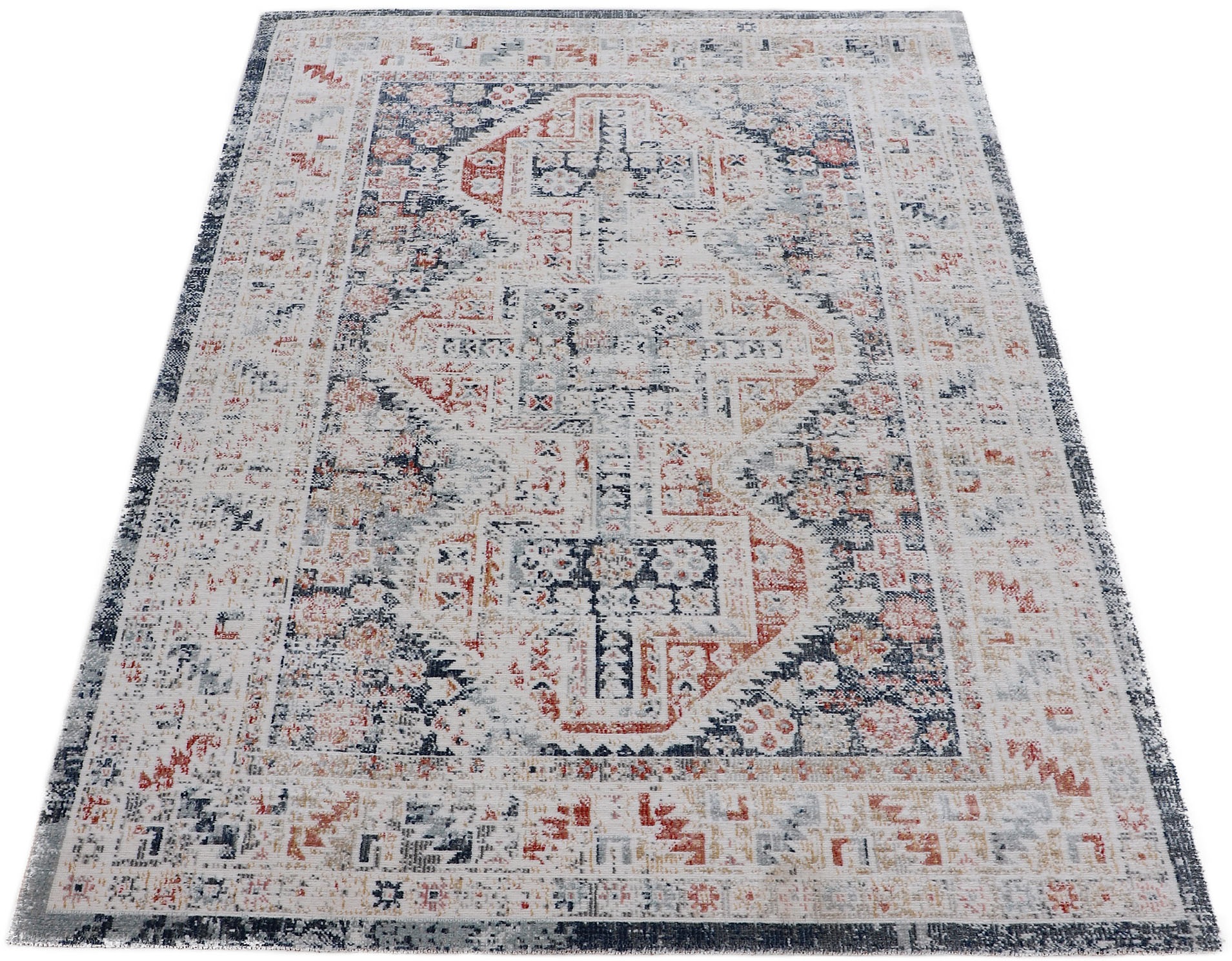 carpetfine Teppich "Rina" rechteckig 3 mm Höhe Orient Vintage Look, Wohnzim günstig online kaufen