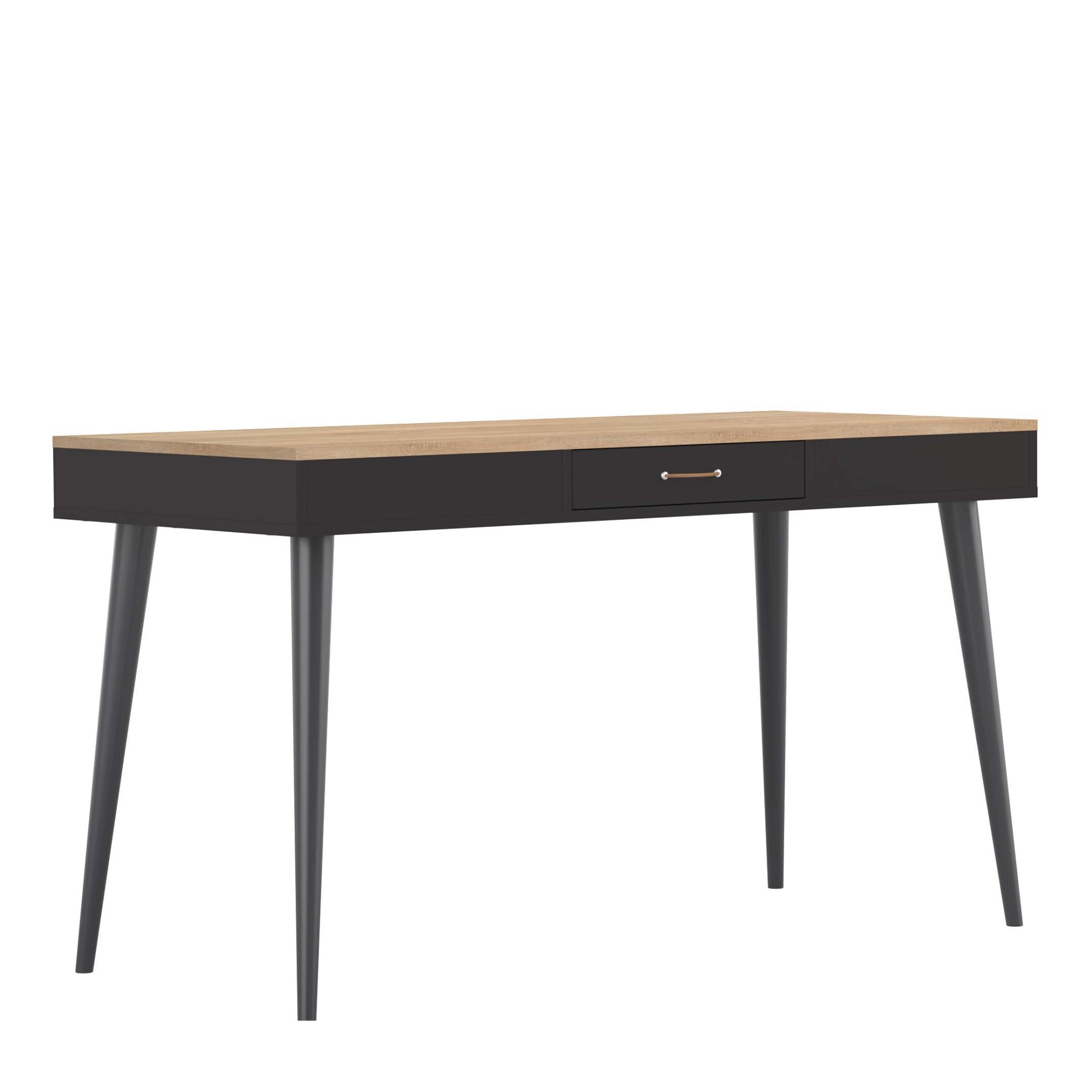 TemaHome Schreibtisch »Horizon Computertisch mit Holzbeinen, Home Office,«, 134cm Breit, mit Schublade