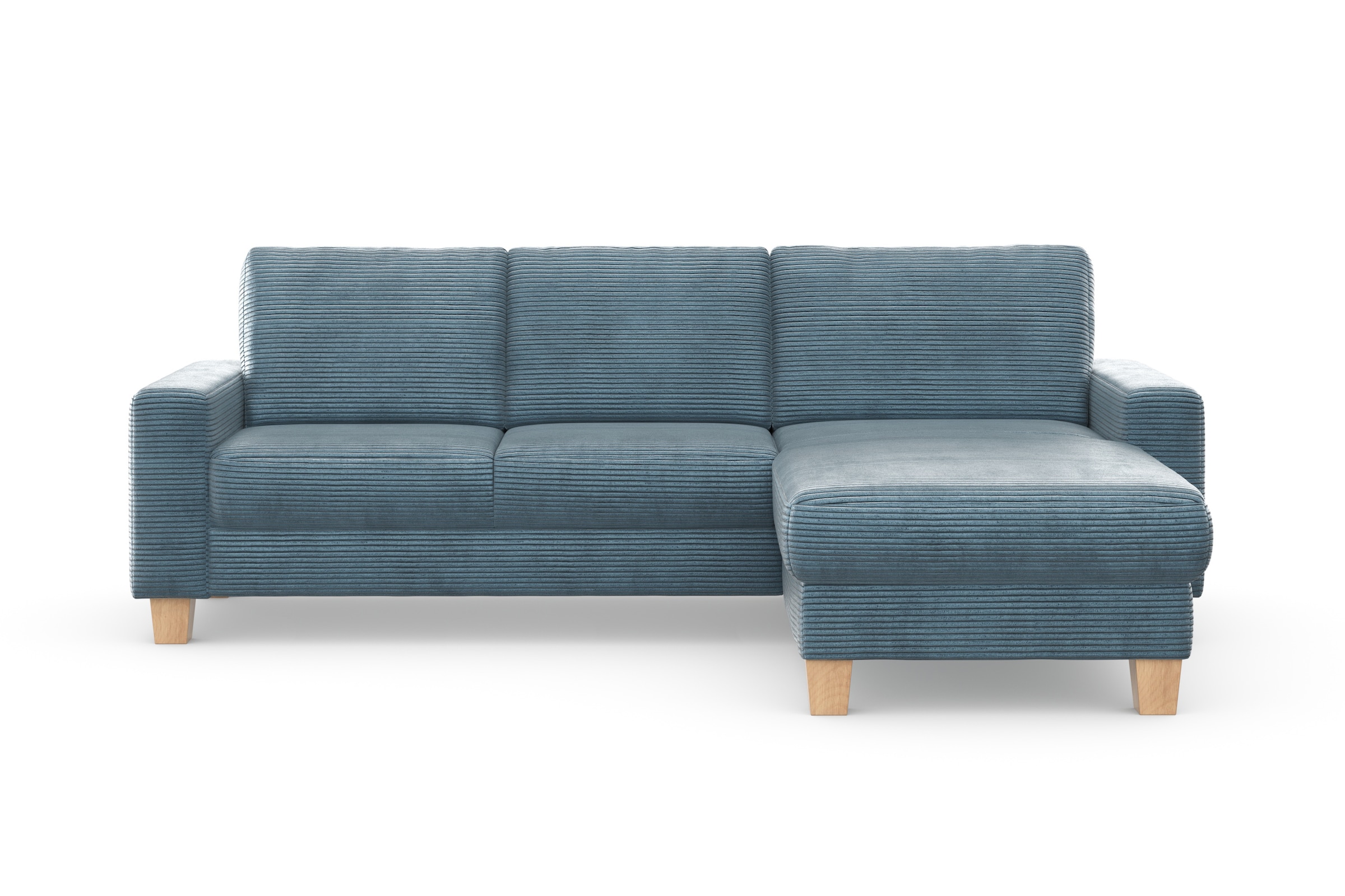 Home affaire Ecksofa »Summer L-Form«, mit Recamiere, mit oder ohne Bettfunktion und Bettkasten, Cord-Bezug