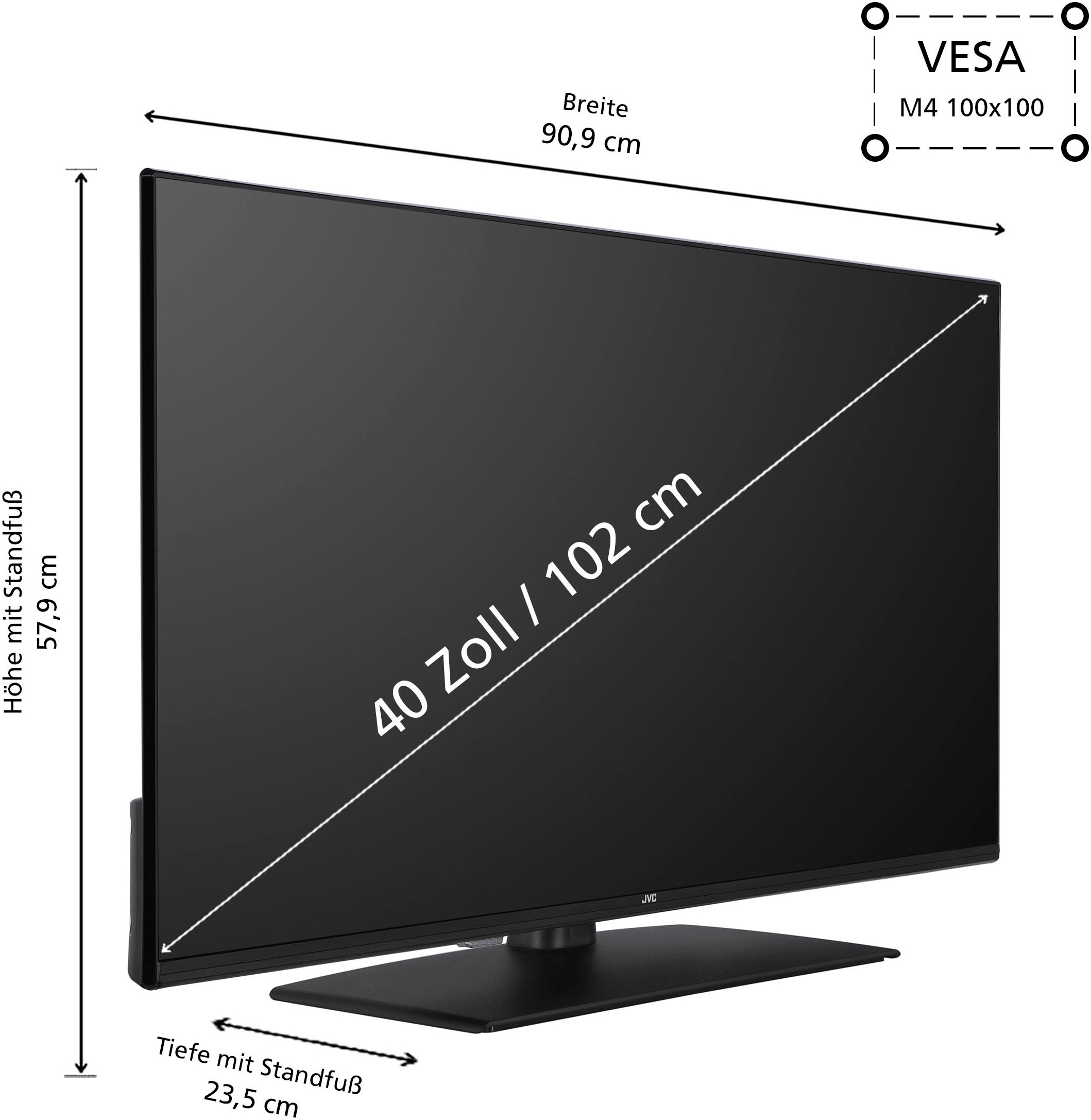 JVC LED-Fernseher, 102 cm/40 Zoll, Full HD, Smart-TV