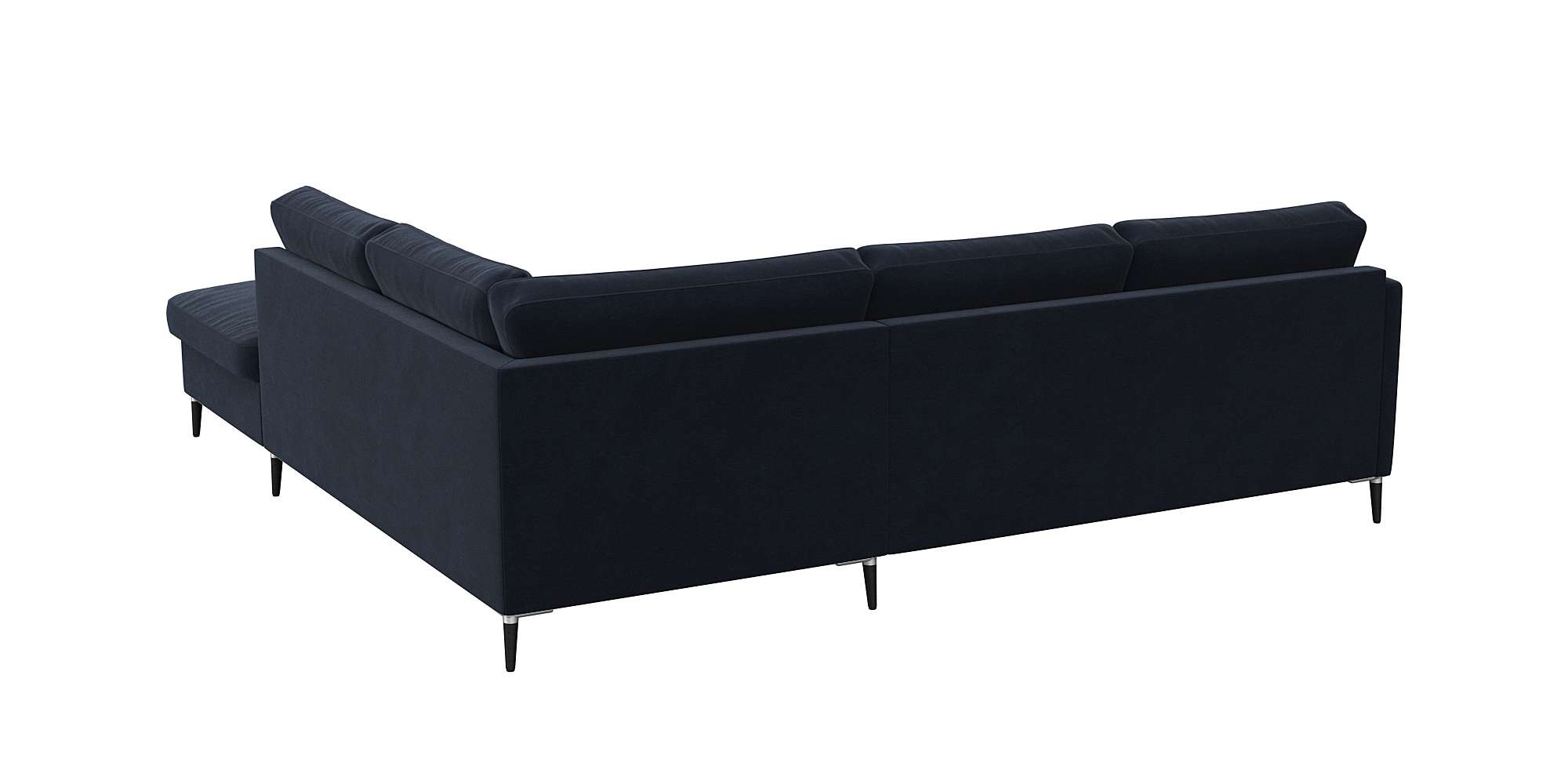 Thumbnail - FLEXLUX Ecksofa "Fiore, L-Form", schmale Armlehnen, Füße Alu/schwarz, B/T 234/225cm, Kaltschaum im Sitz