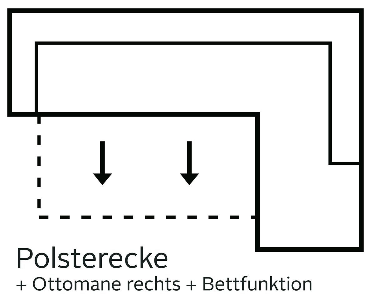 COTTA Ecksofa "Leandra L-Form", wahlweise mit Bettfunktion & Bettkasten günstig online kaufen